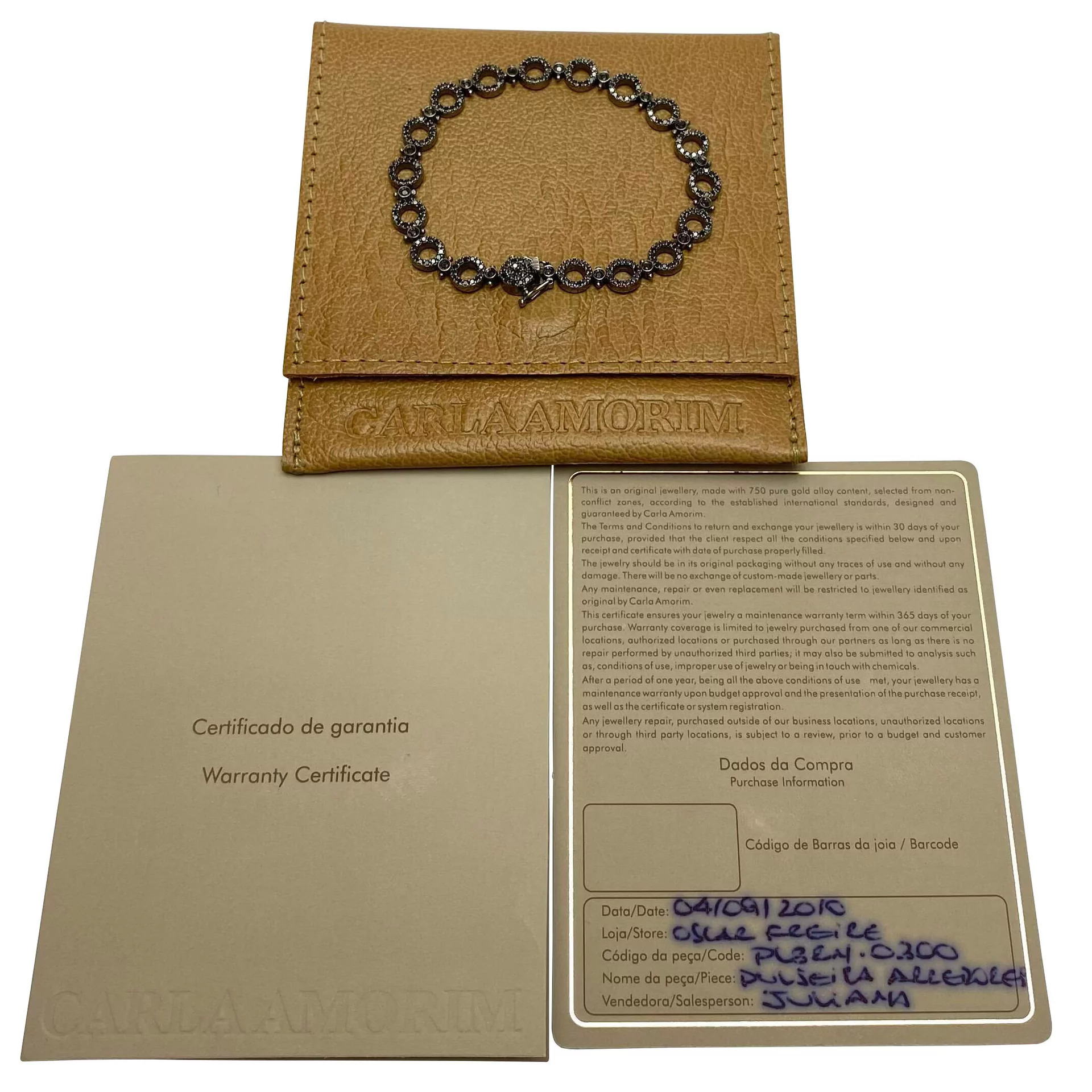 Pulseira Carla Amorim Arredores Ouro Negro