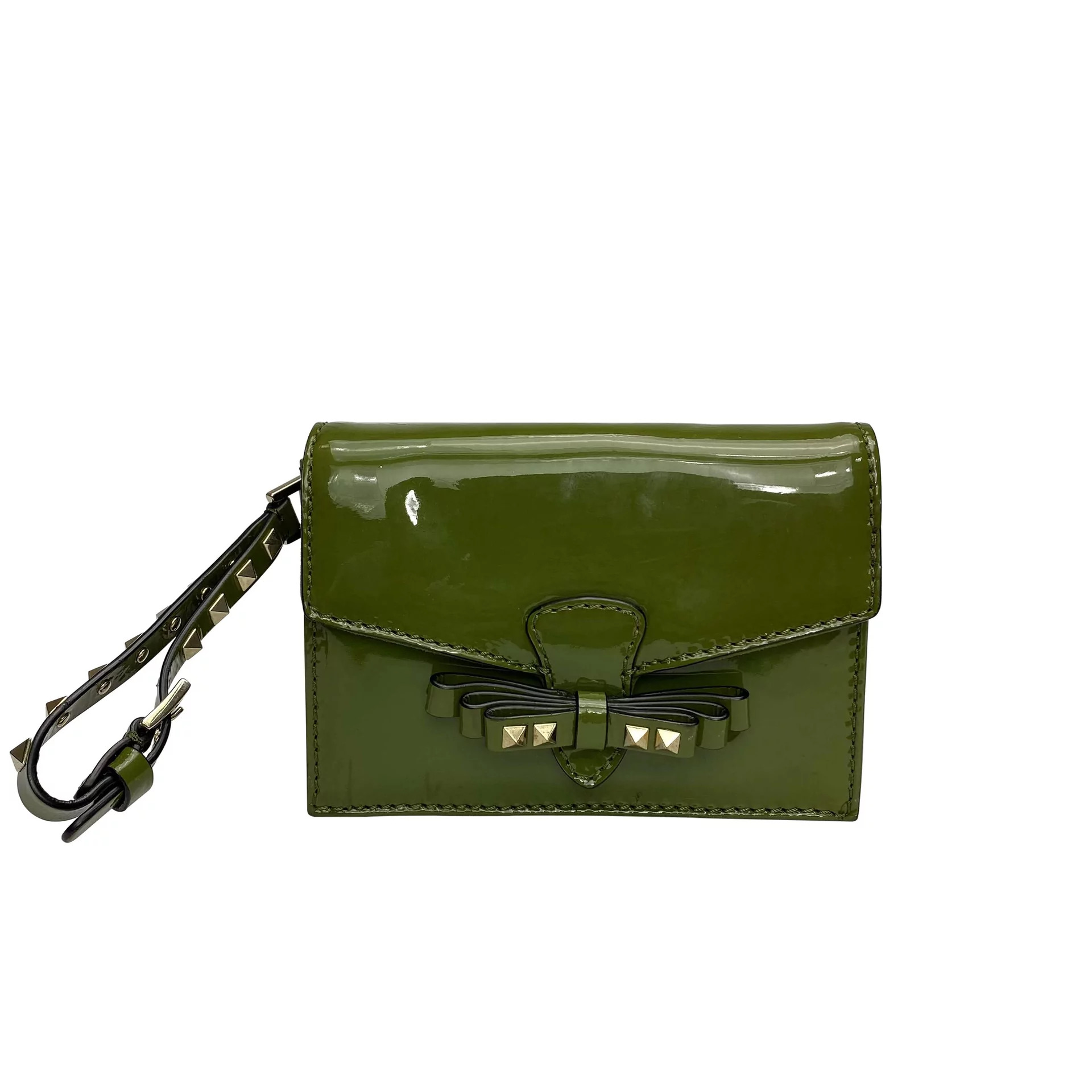 Clutch Valentino Garavani Verniz Verde