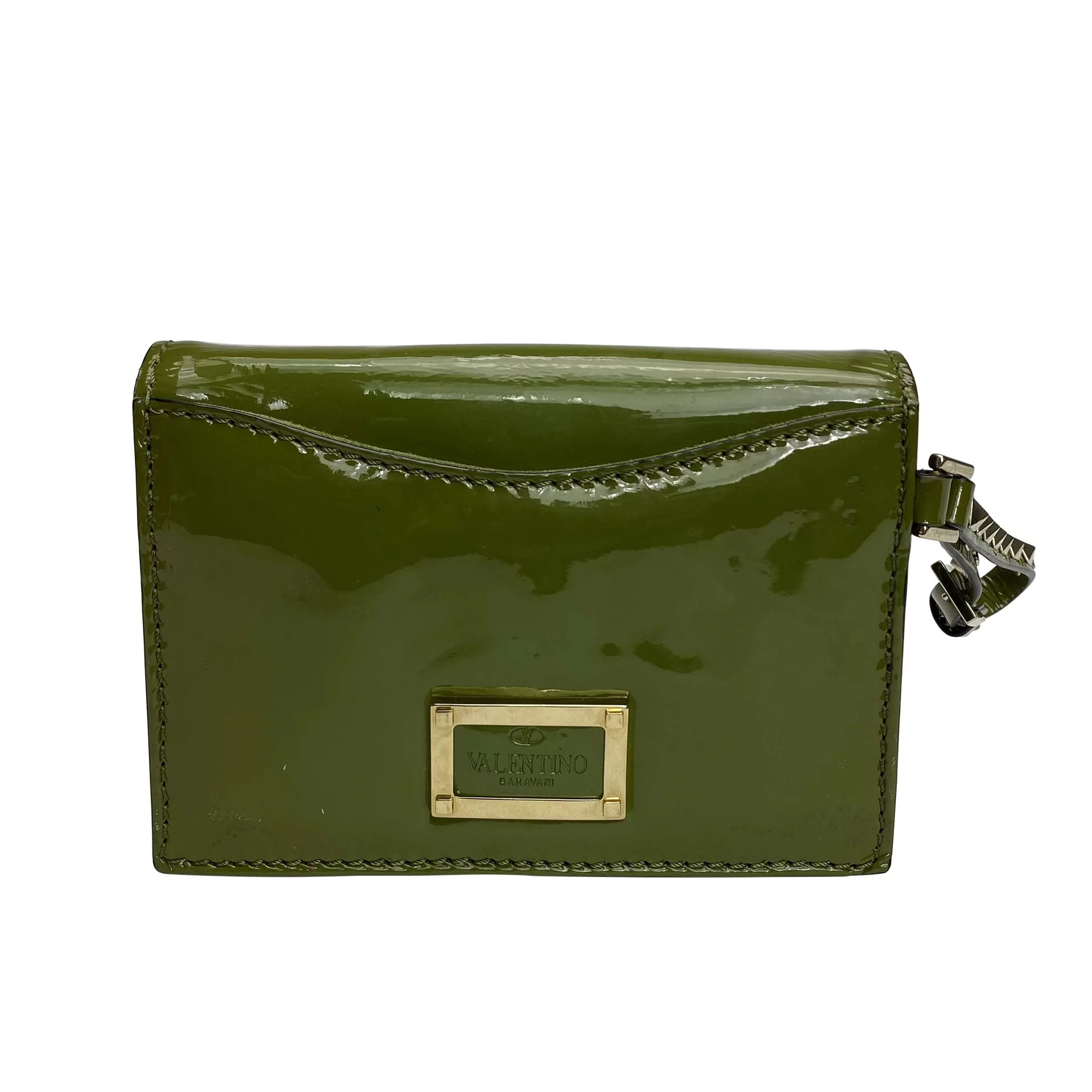 Clutch Valentino Garavani Verniz Verde