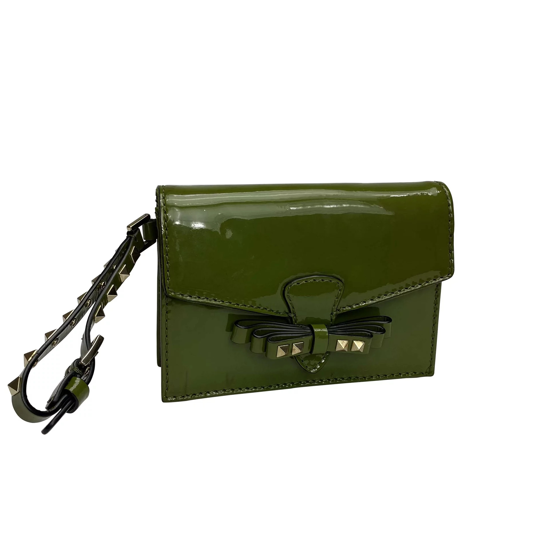 Clutch Valentino Garavani Verniz Verde