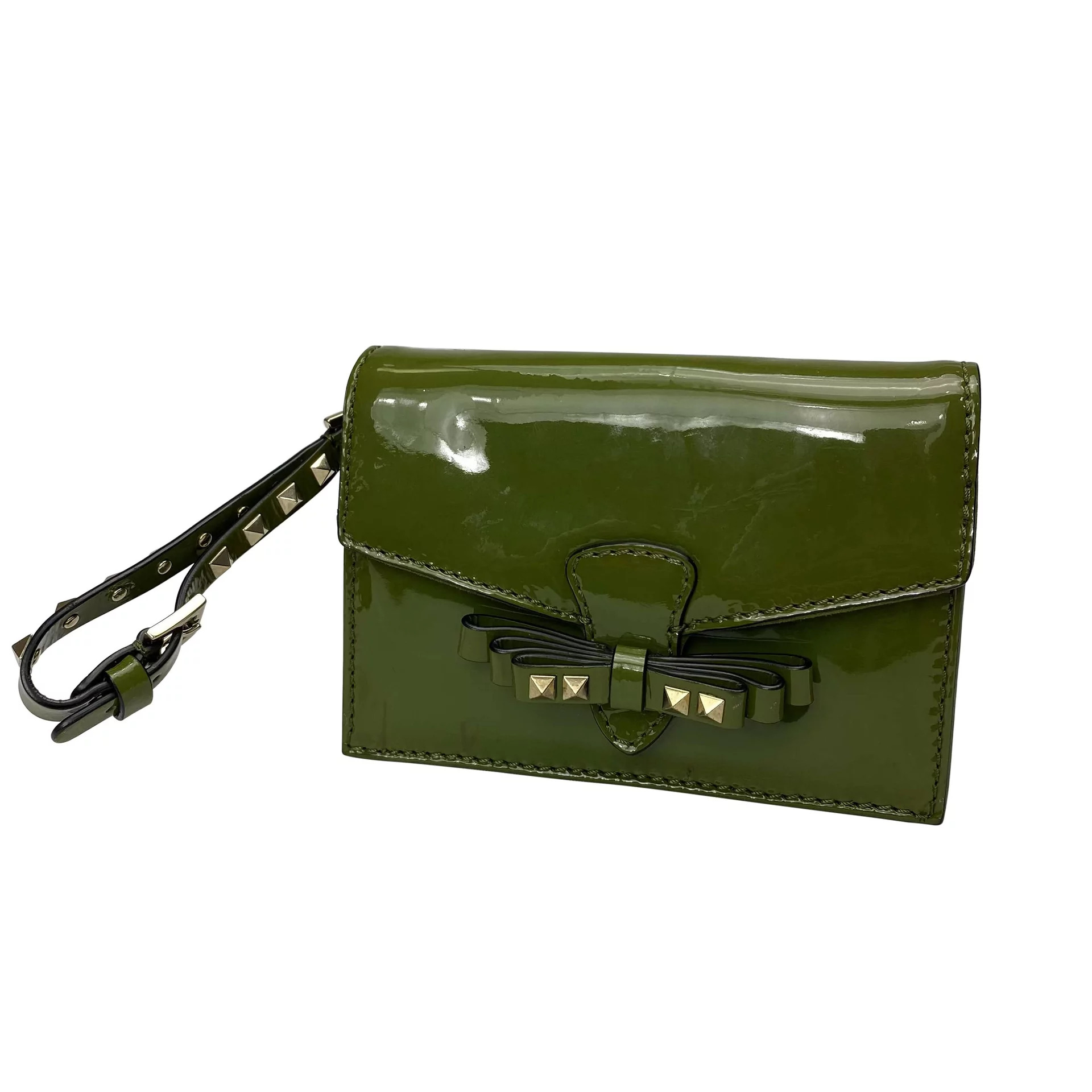 Clutch Valentino Garavani Verniz Verde