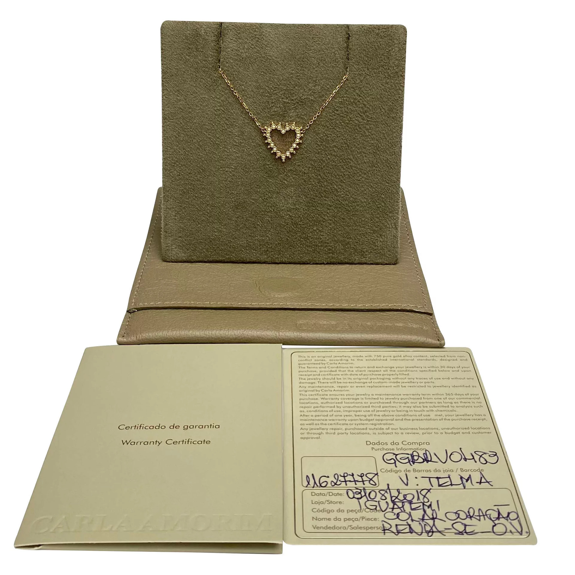 Colar Carla Amorim Coração Renda-se