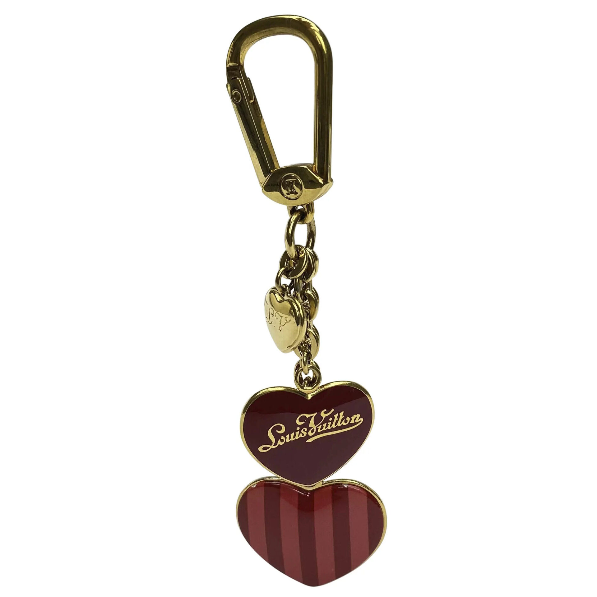 Charm de Bolsa e Chaveiro Louis Vuitton Corações