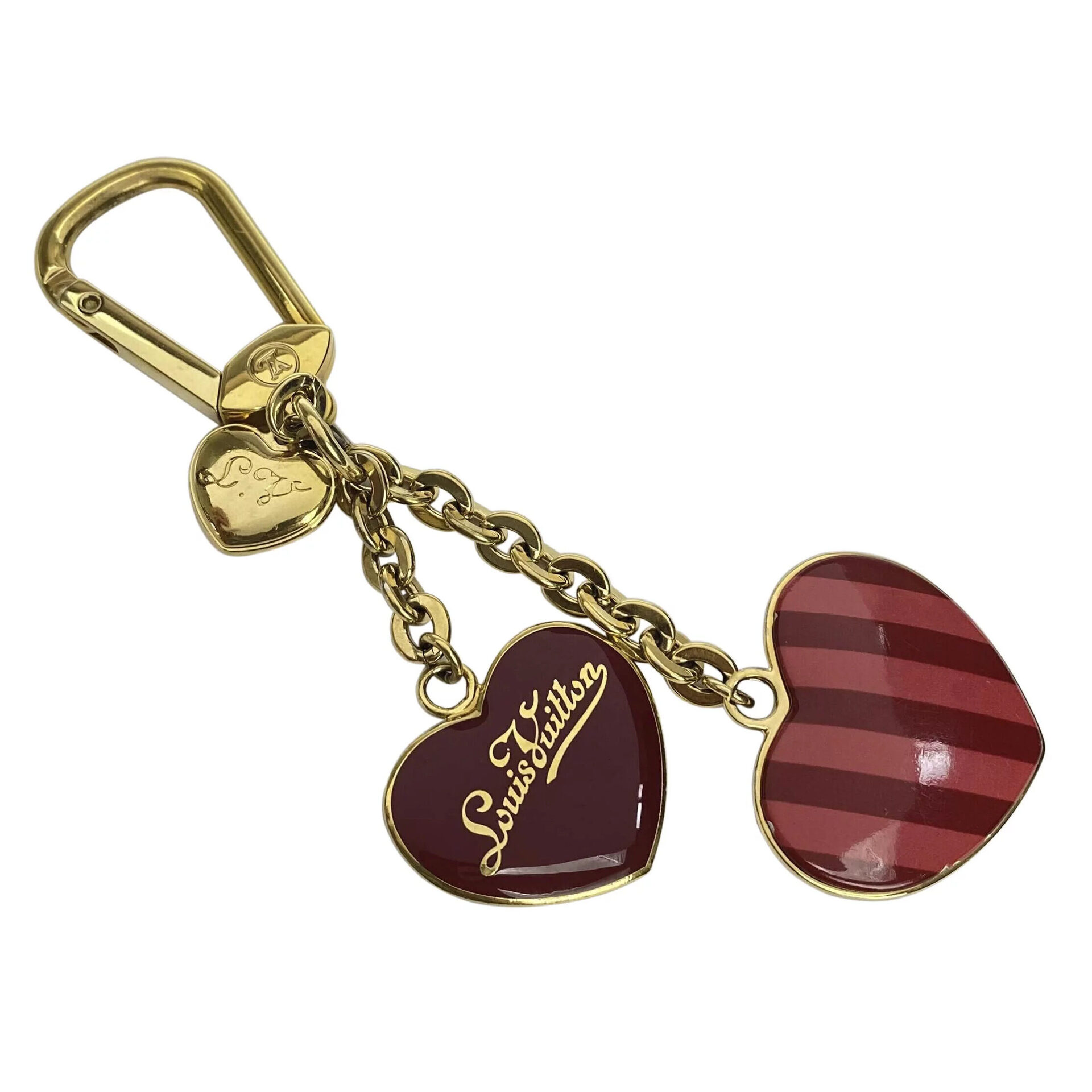 Charm de Bolsa e Chaveiro Louis Vuitton Corações