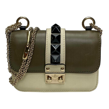 Bolsa Valentino Garavani Rockstud Glam Lock Bicolor