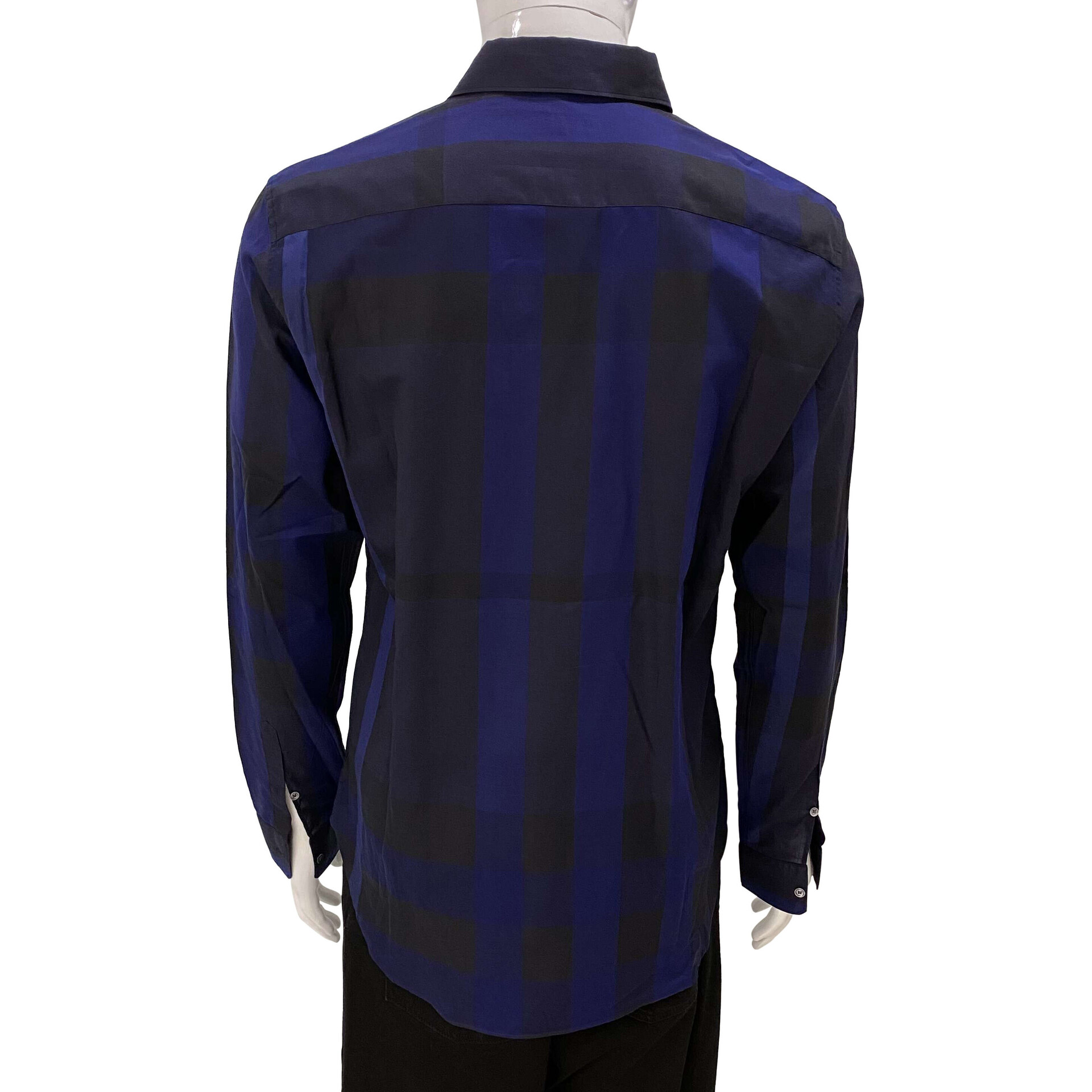 Camisa Burberry Xadrez Azul e Preto