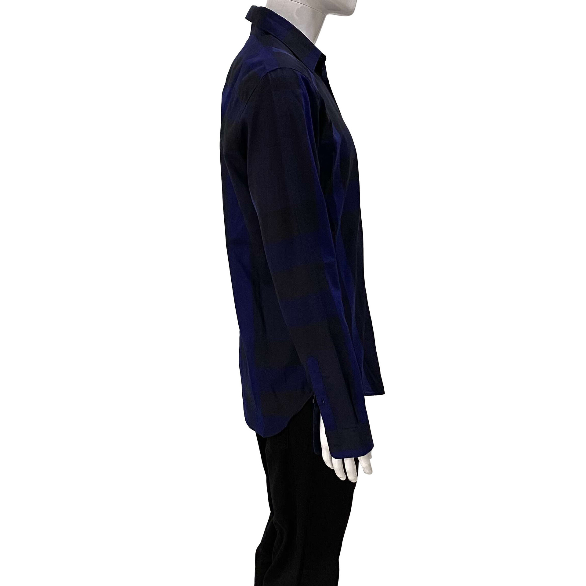 Camisa Burberry Xadrez Azul e Preto