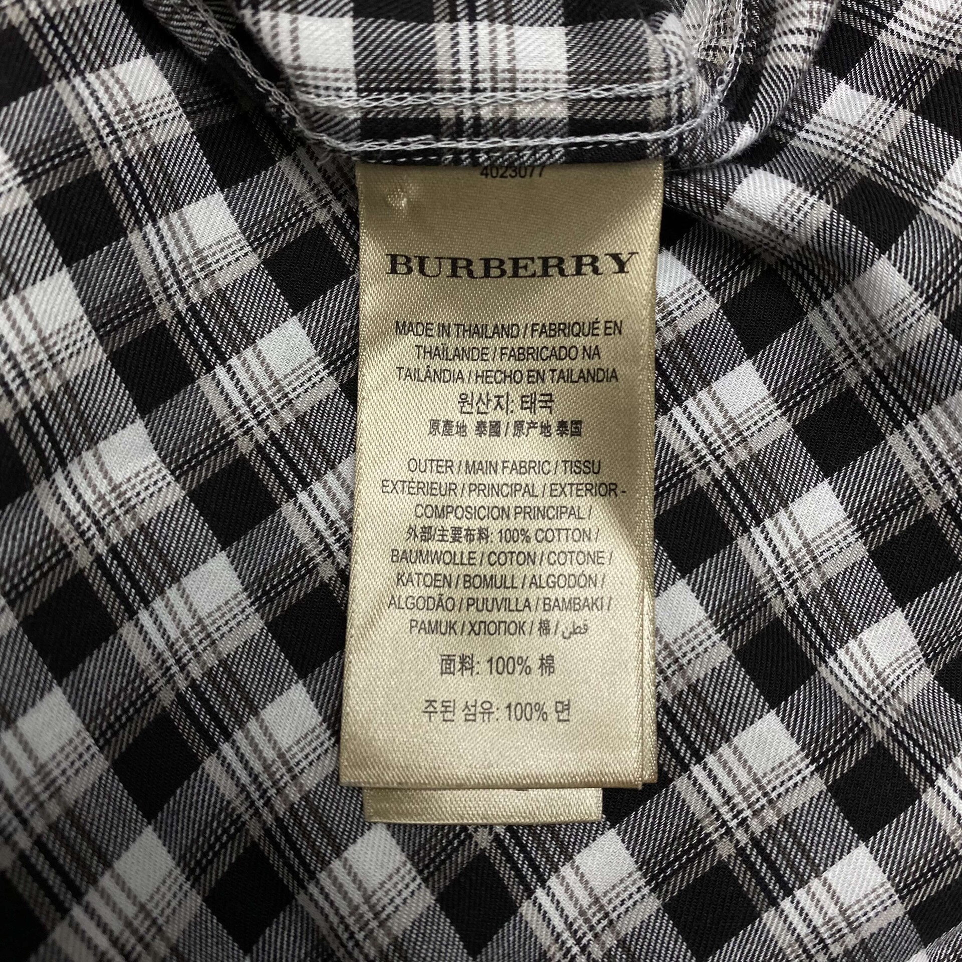 Camisa Burberry Xadrez