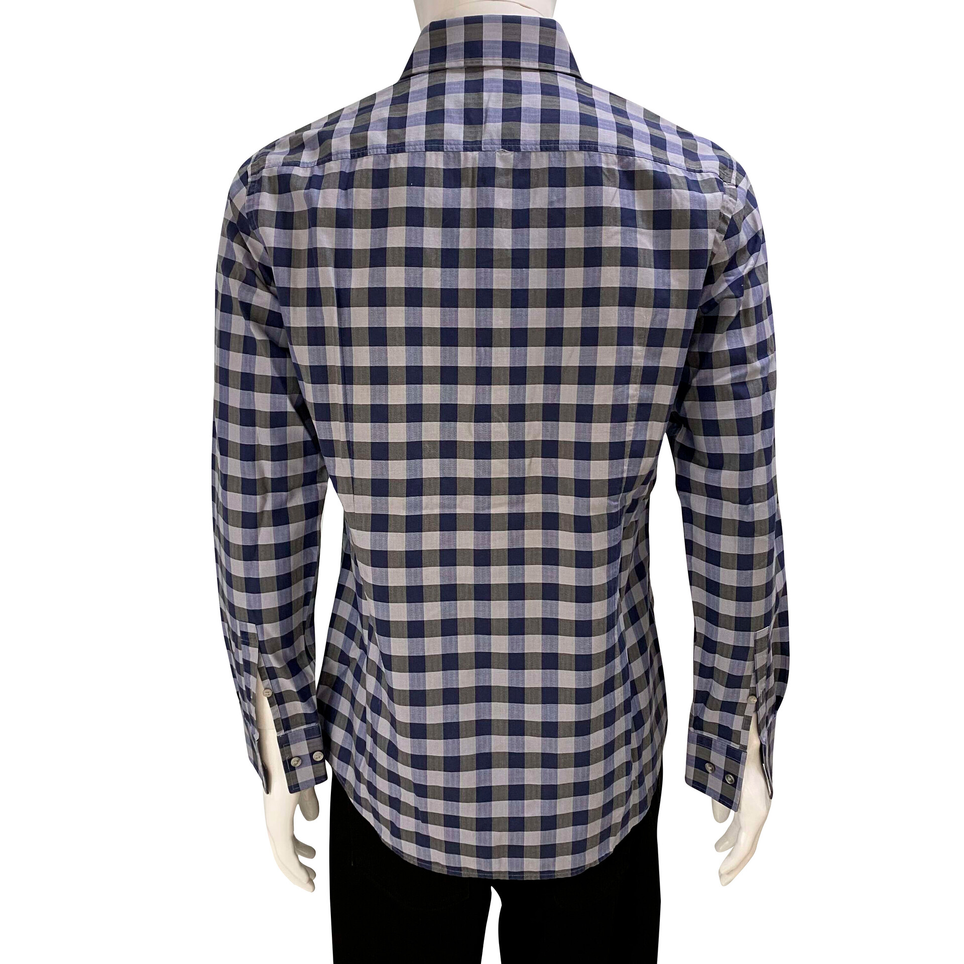 Camisa Hugo Boss Slim Fit  Xadrez Azul