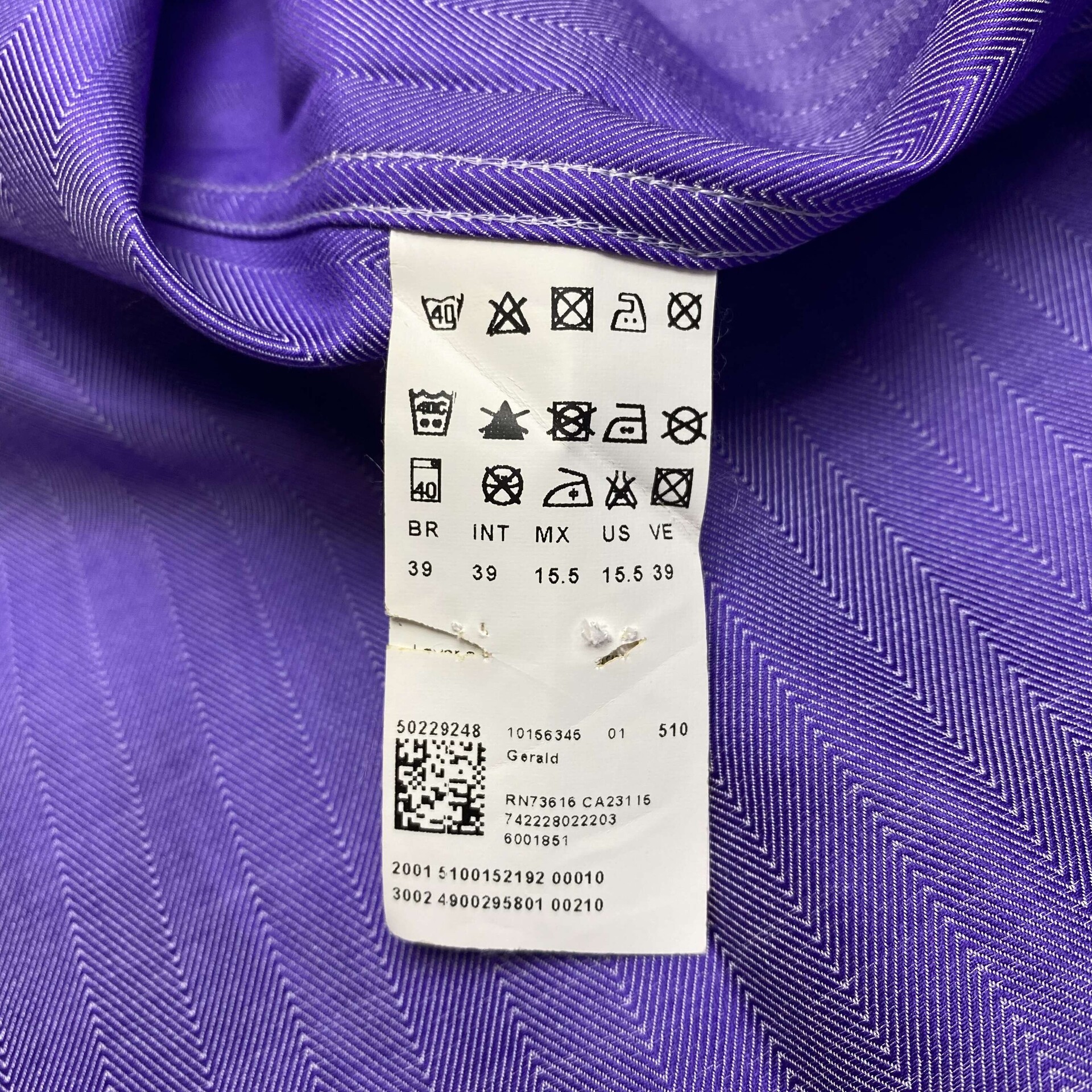 Camisa Hugo Boss Slim Fit Roxa