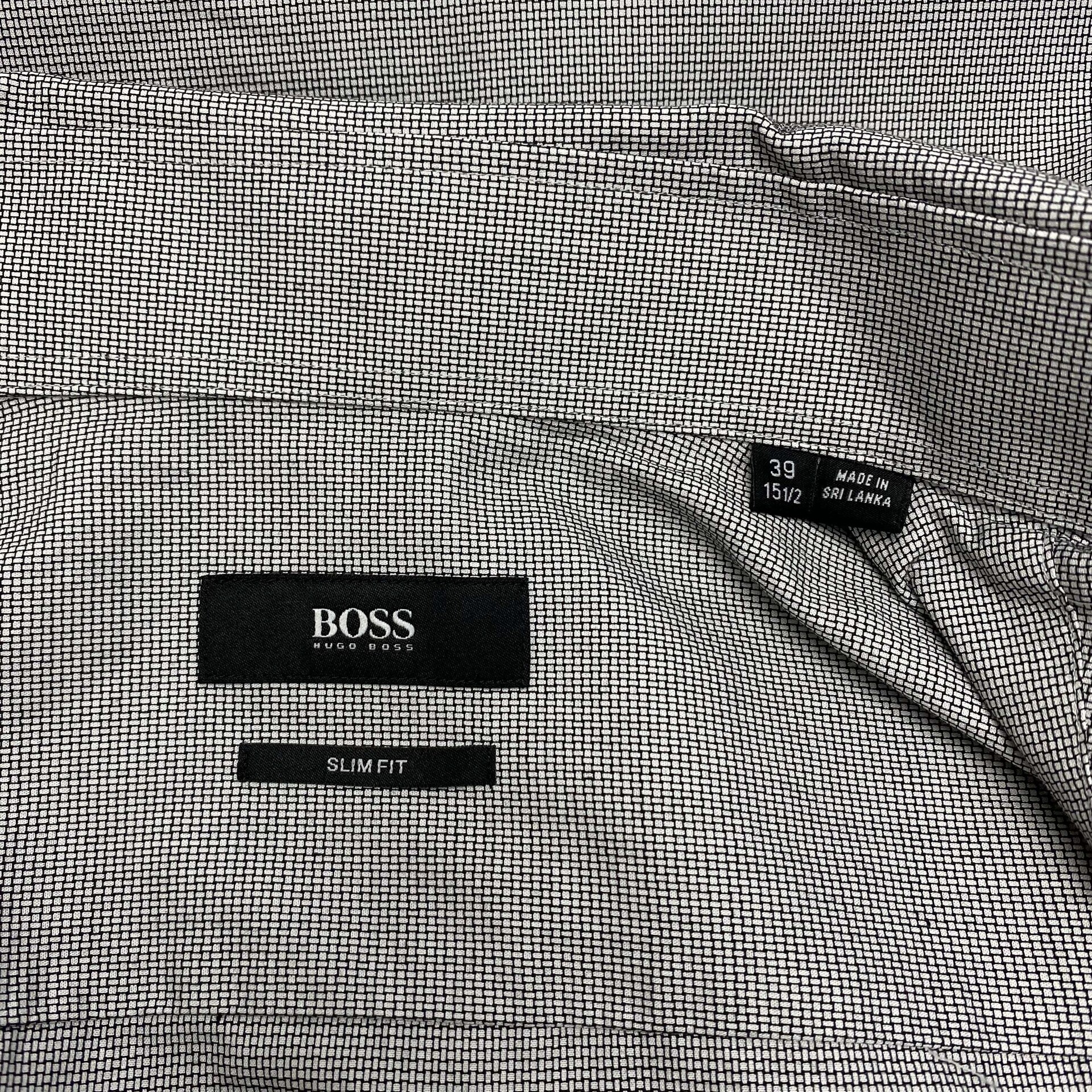 Camisa Hugo Boss Slim Fit Cinza