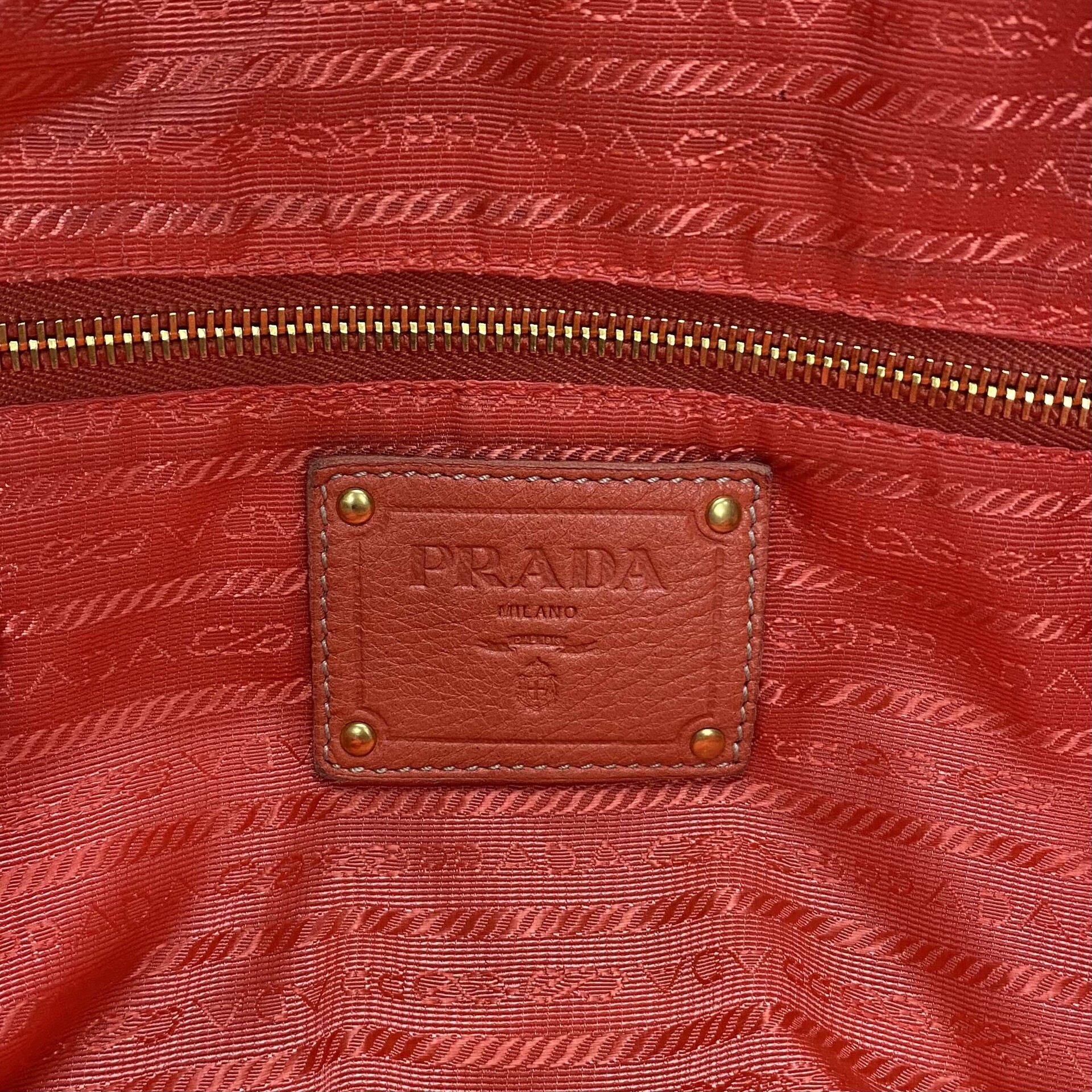 Bolsa Prada Couro Laranja