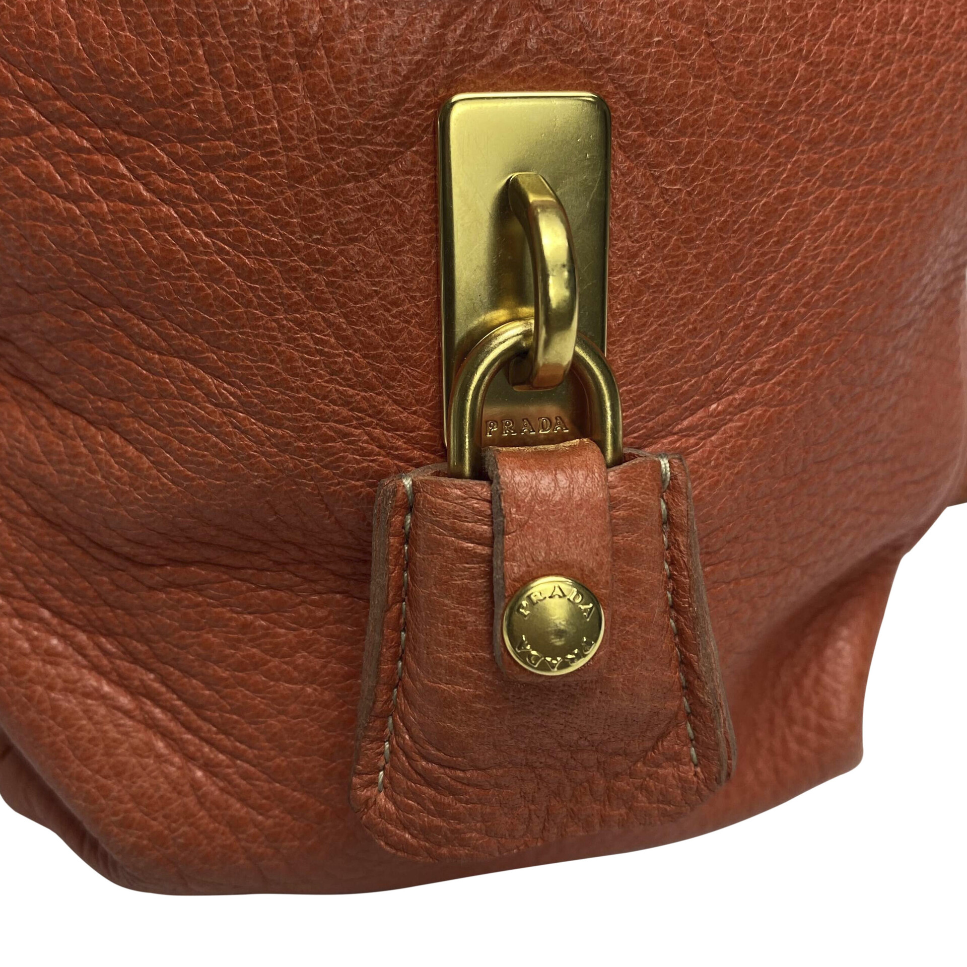 Bolsa Prada Couro Laranja