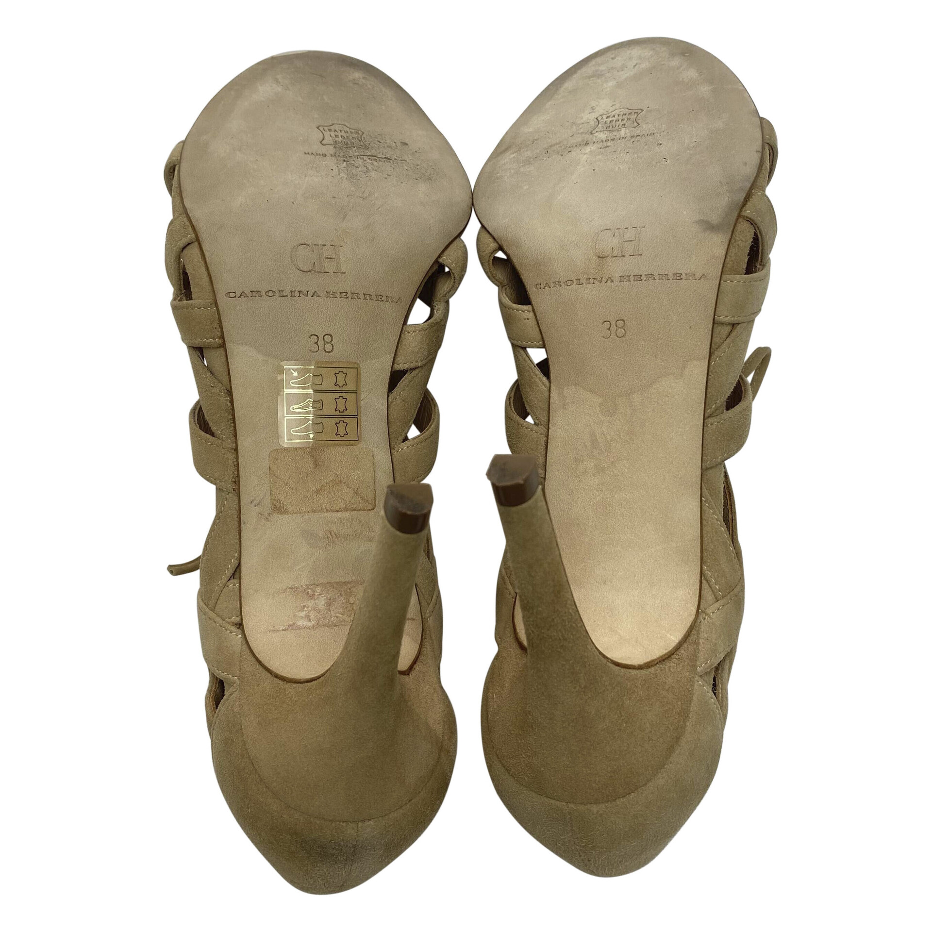 Sandália Carolina Herrera Bege