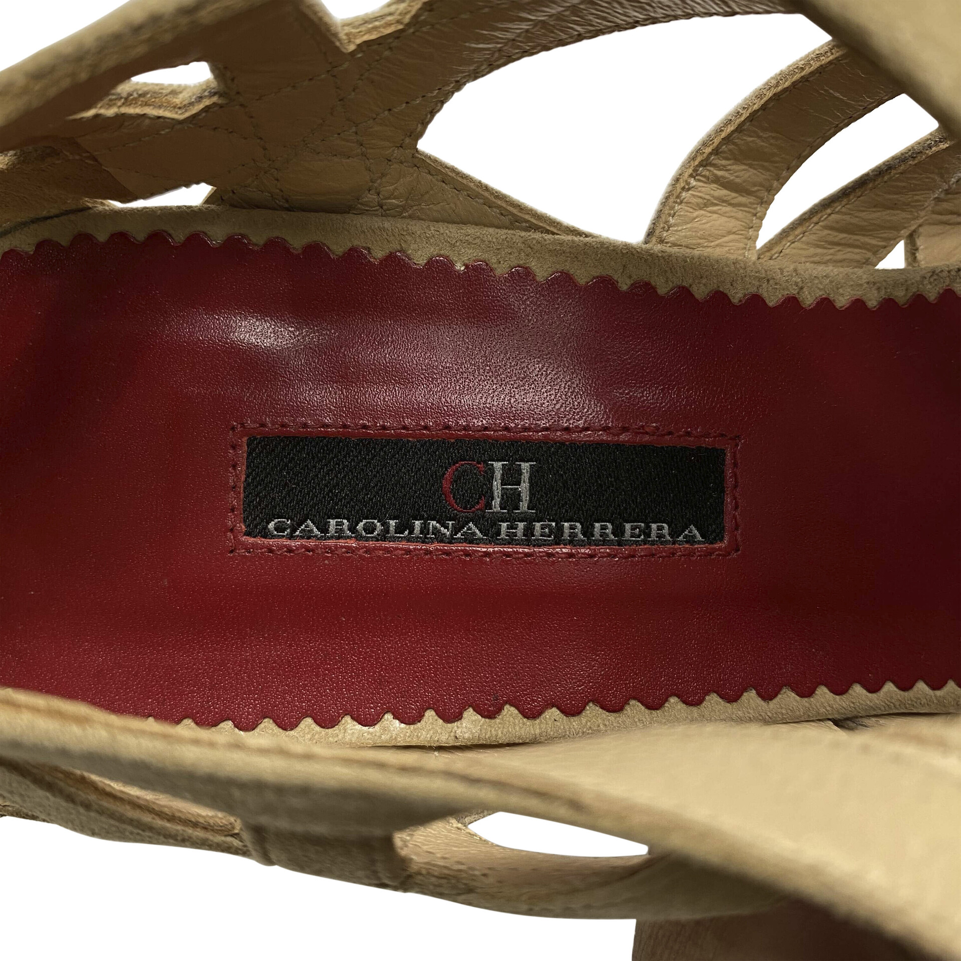 Sandália Carolina Herrera Bege