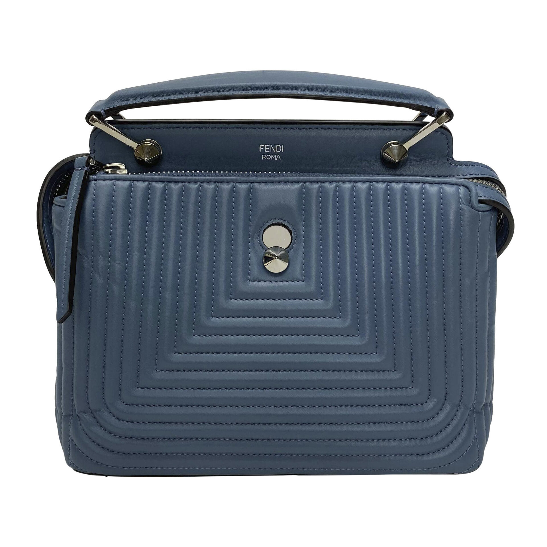Bolsa Fendi Dotcom Couro Azul