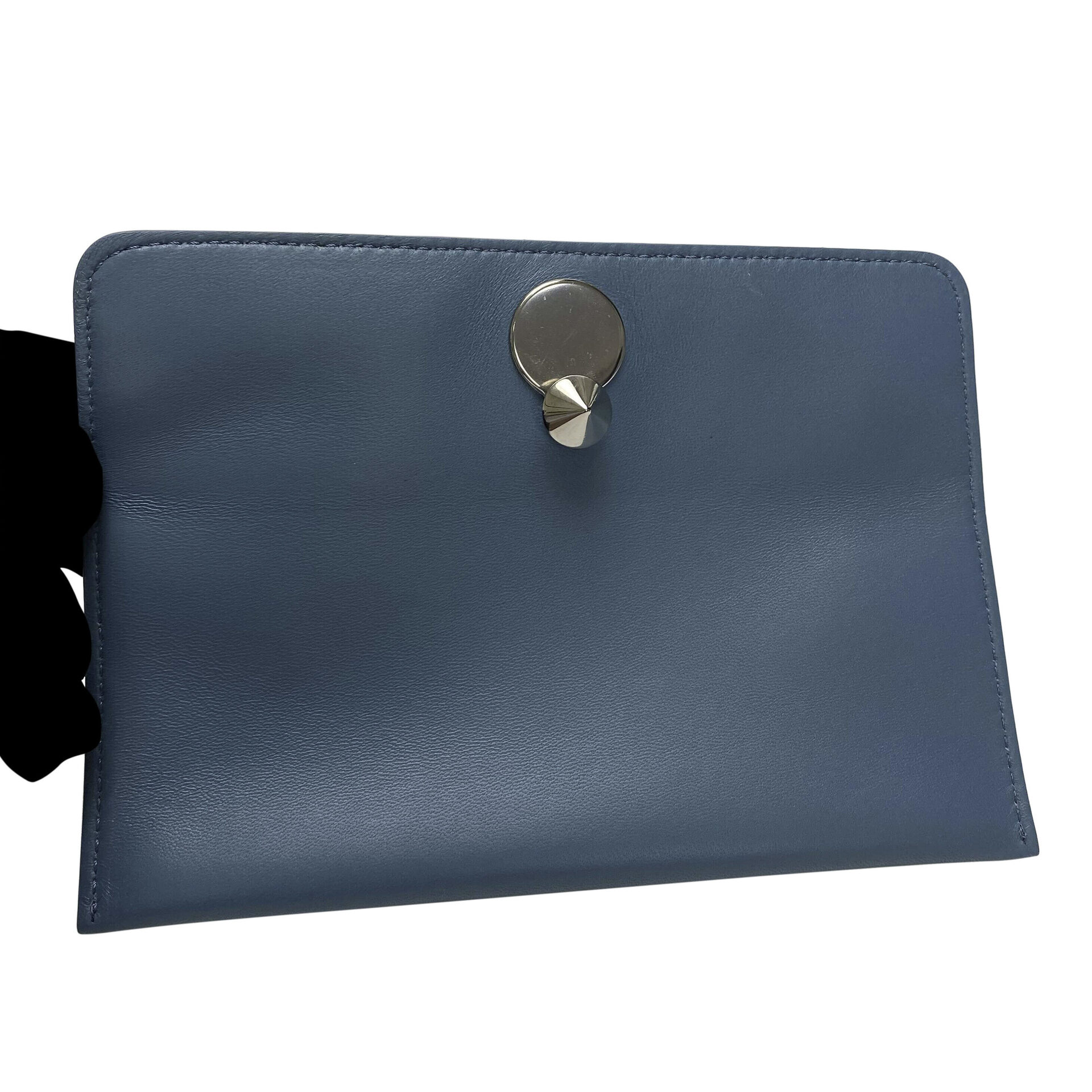 Bolsa Fendi Dotcom Couro Azul