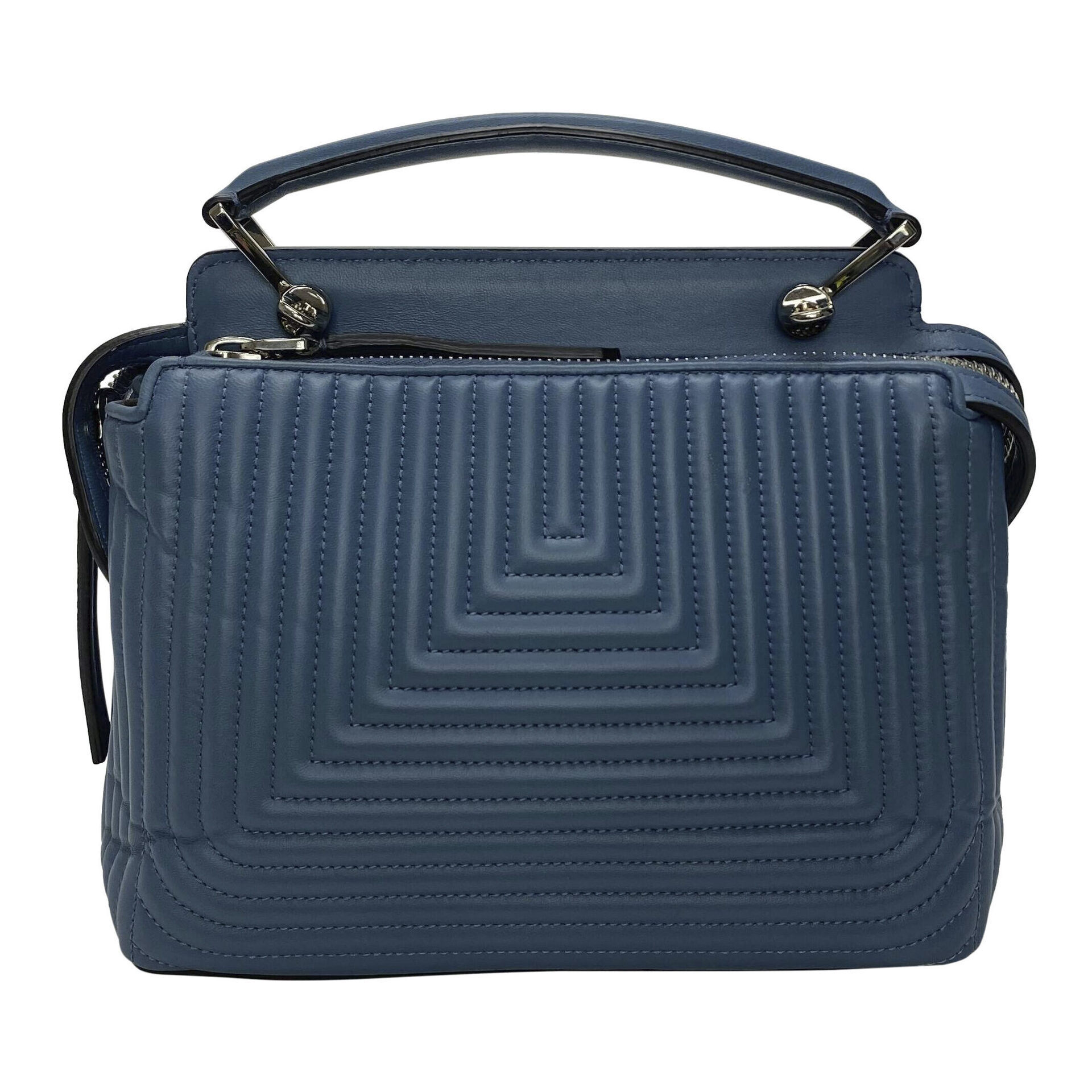 Bolsa Fendi Dotcom Couro Azul