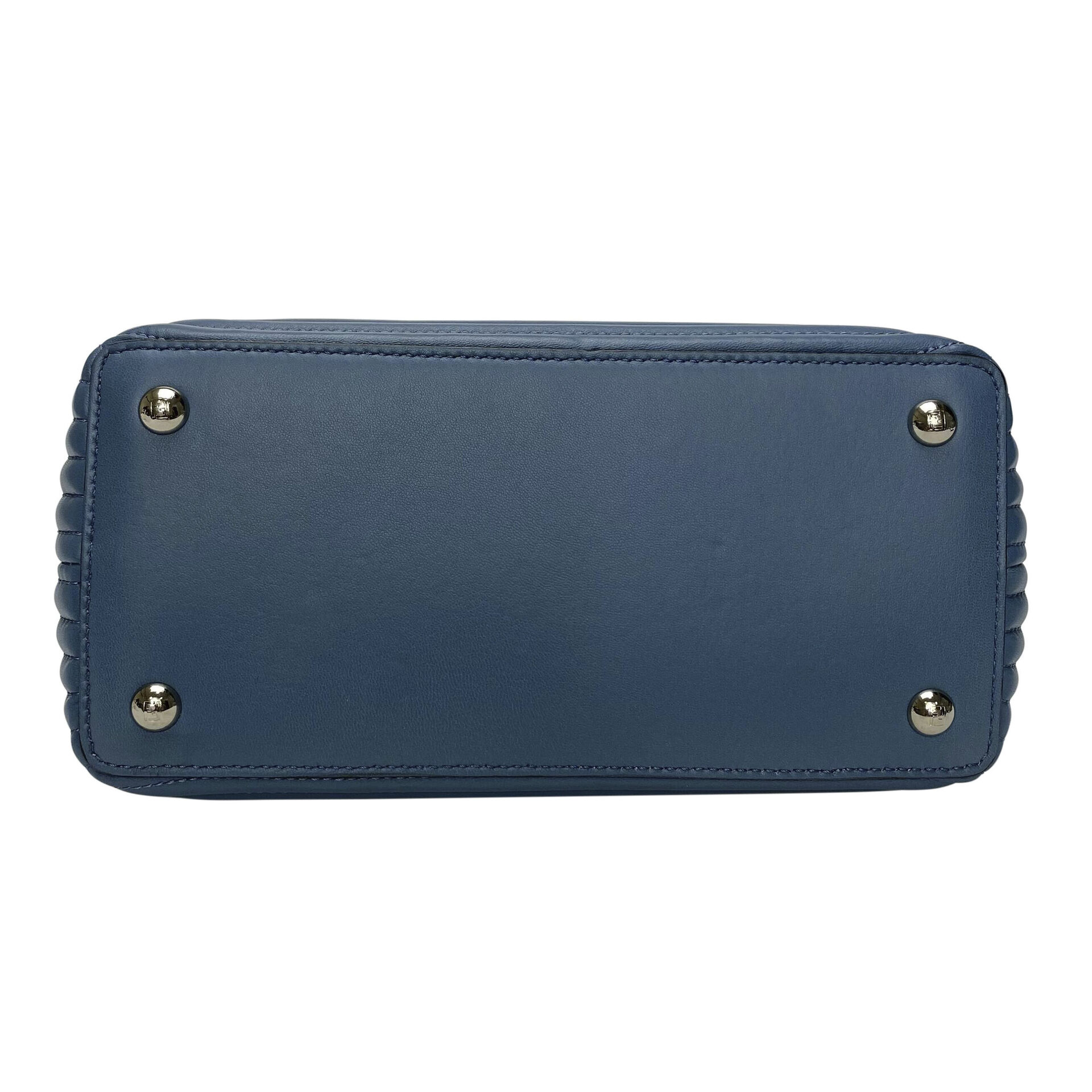 Bolsa Fendi Dotcom Couro Azul