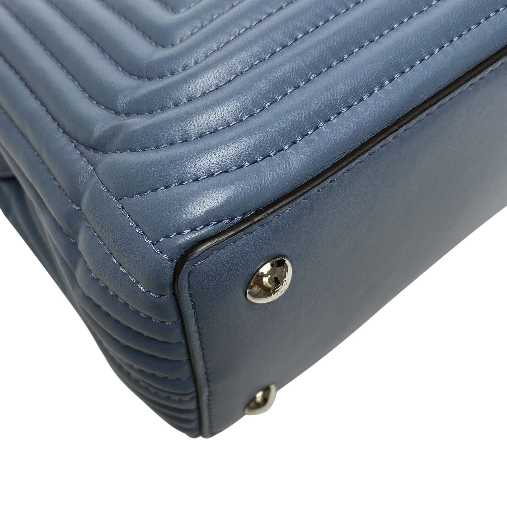 Bolsa Fendi Dotcom Couro Azul