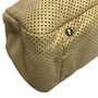 Bolsa Chanel Drill Perforated Accordion Bege