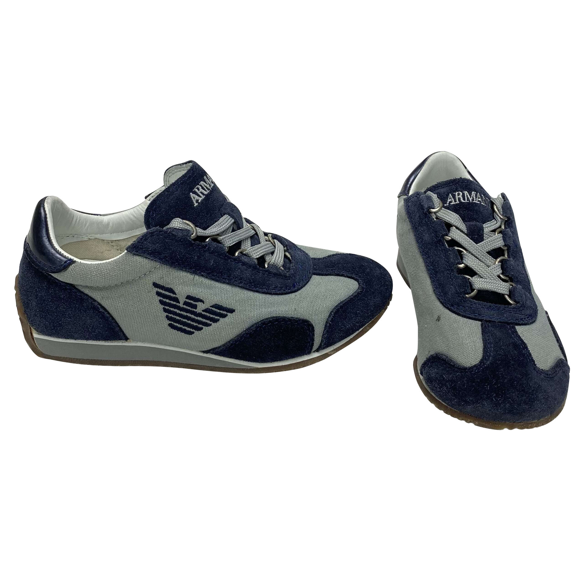 Tênis Empório Armani Infantil Camurça Azul