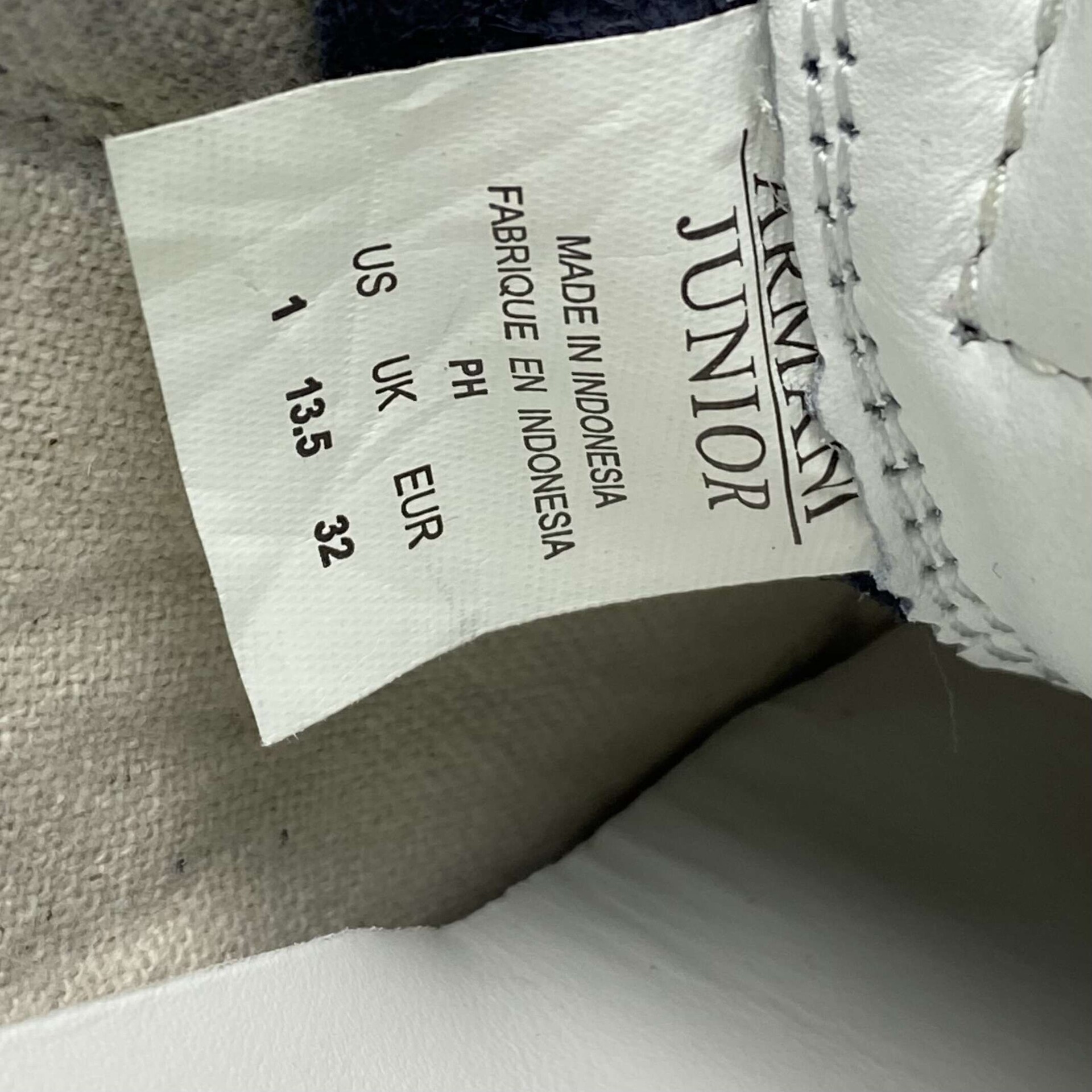 Tênis Empório Armani Infantil Camurça Azul