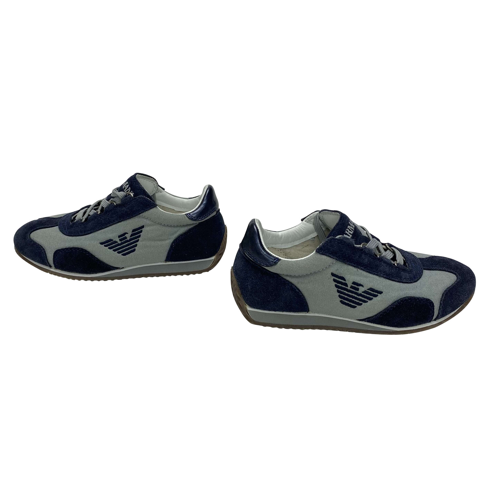 Tênis Empório Armani Infantil Camurça Azul