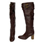 Bota Chloé Couro Vinho