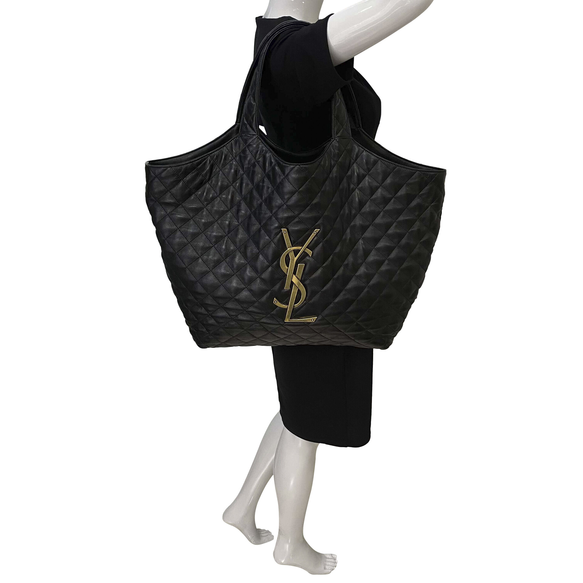 Bolsa Saint Laurent Tote Icare Preta