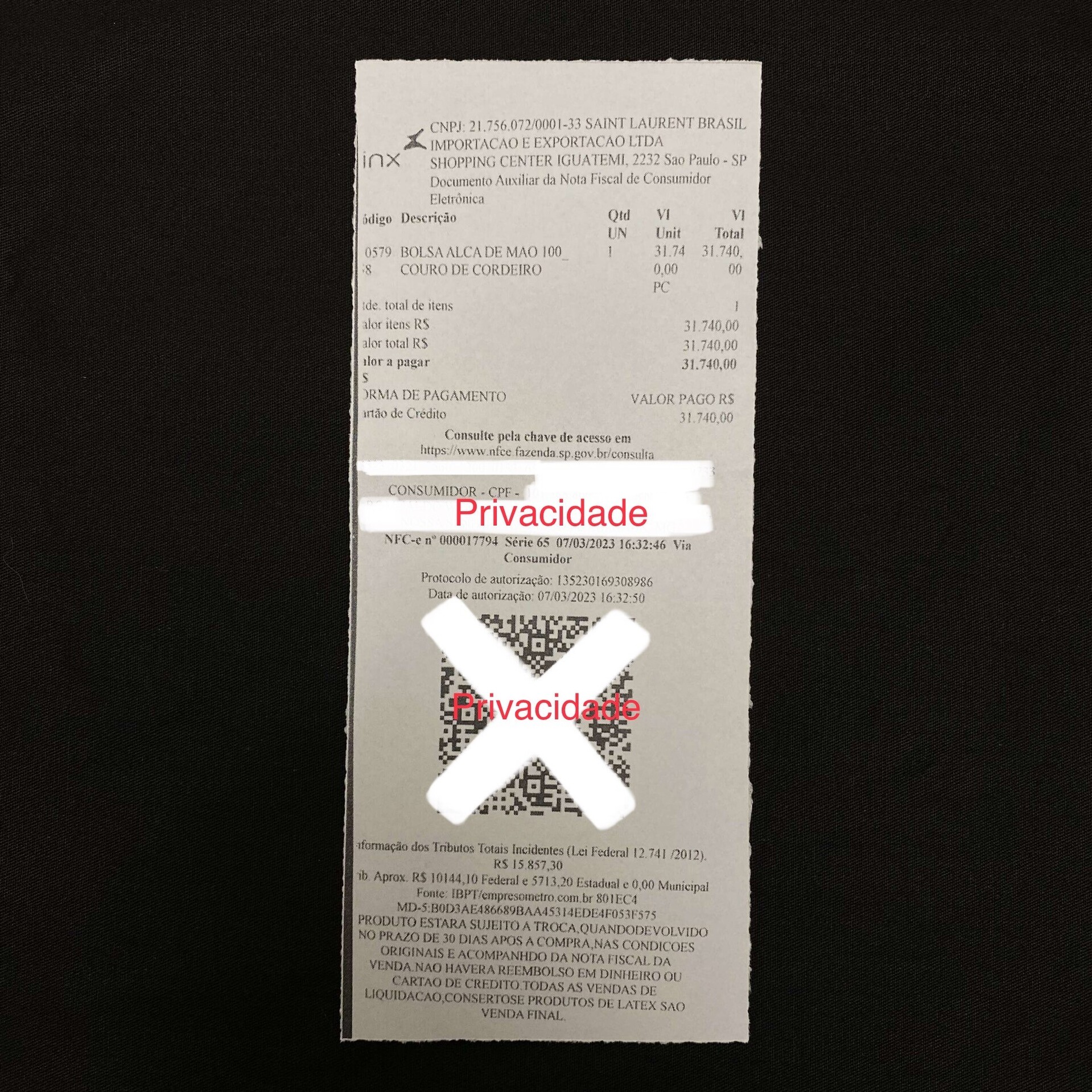 Bolsa Saint Laurent Tote Icare Preta