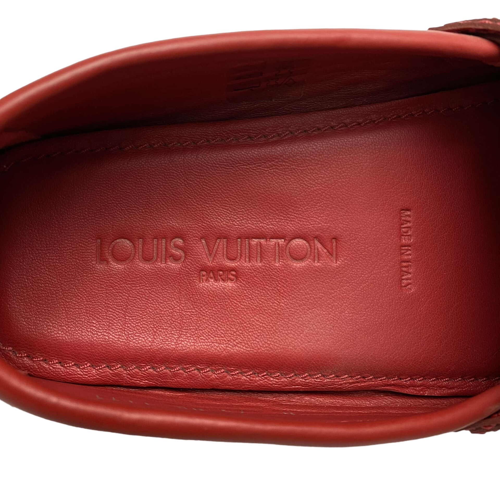 Mocassim Louis Vuitton Couro Vermelho