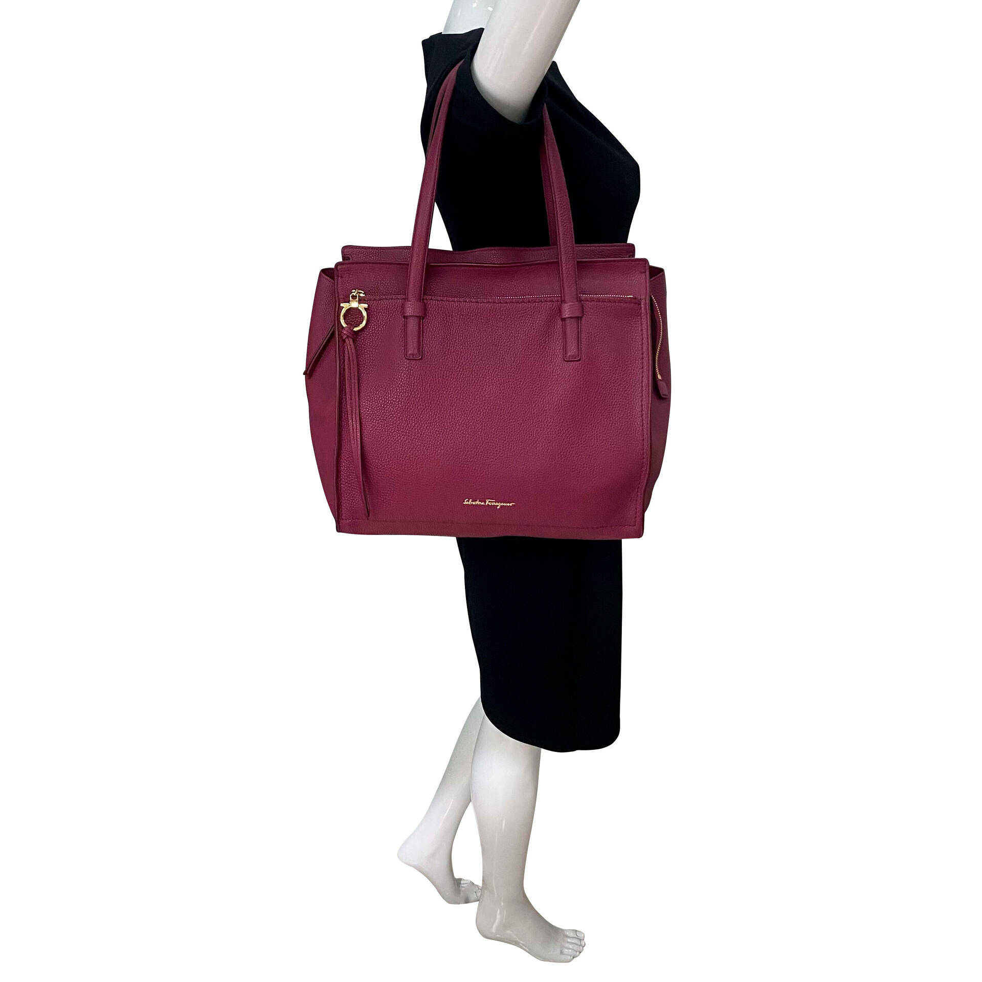 Bolsa Salvatore Ferragamo Couro Vinho