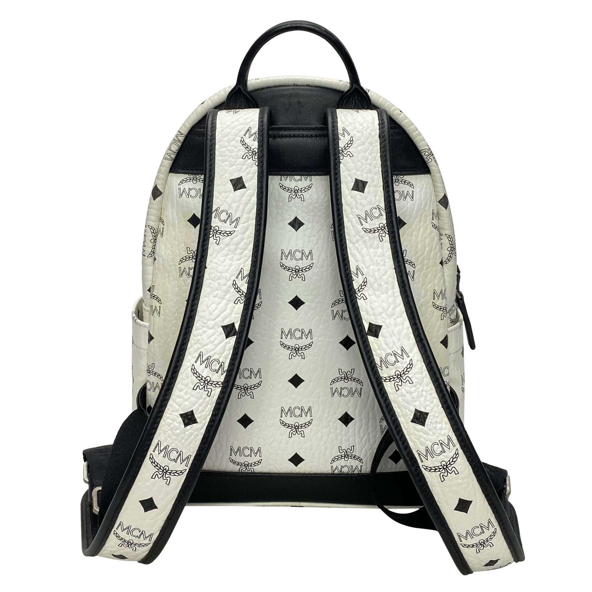 Mochila MCM Branca e Preta