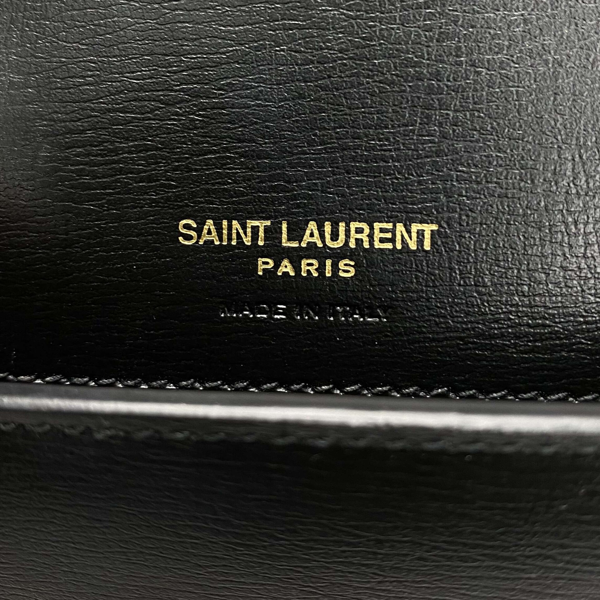 Bolsa Porta-Celular Saint Laurent Couro Preto