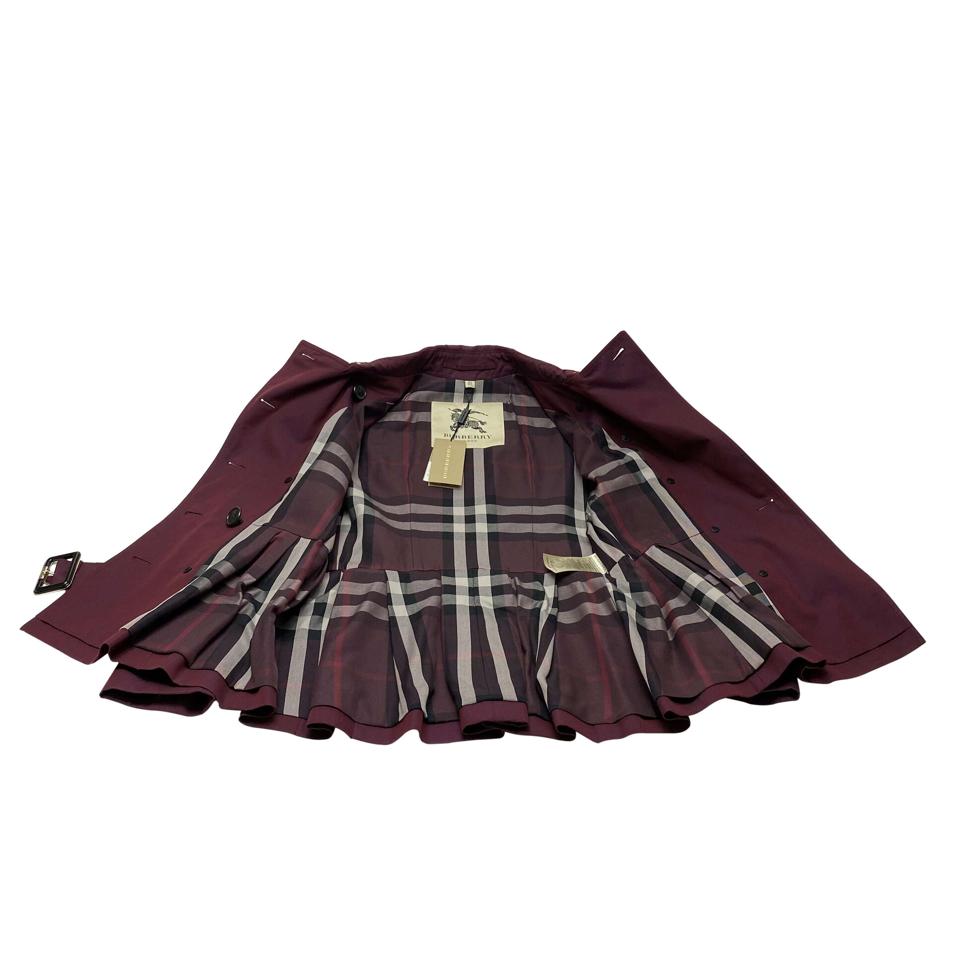 Casaco Coat Burberry Vinho