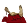Scarpin Christian Louboutin Verniz Bege