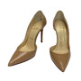 Scarpin Christian Louboutin Verniz Bege