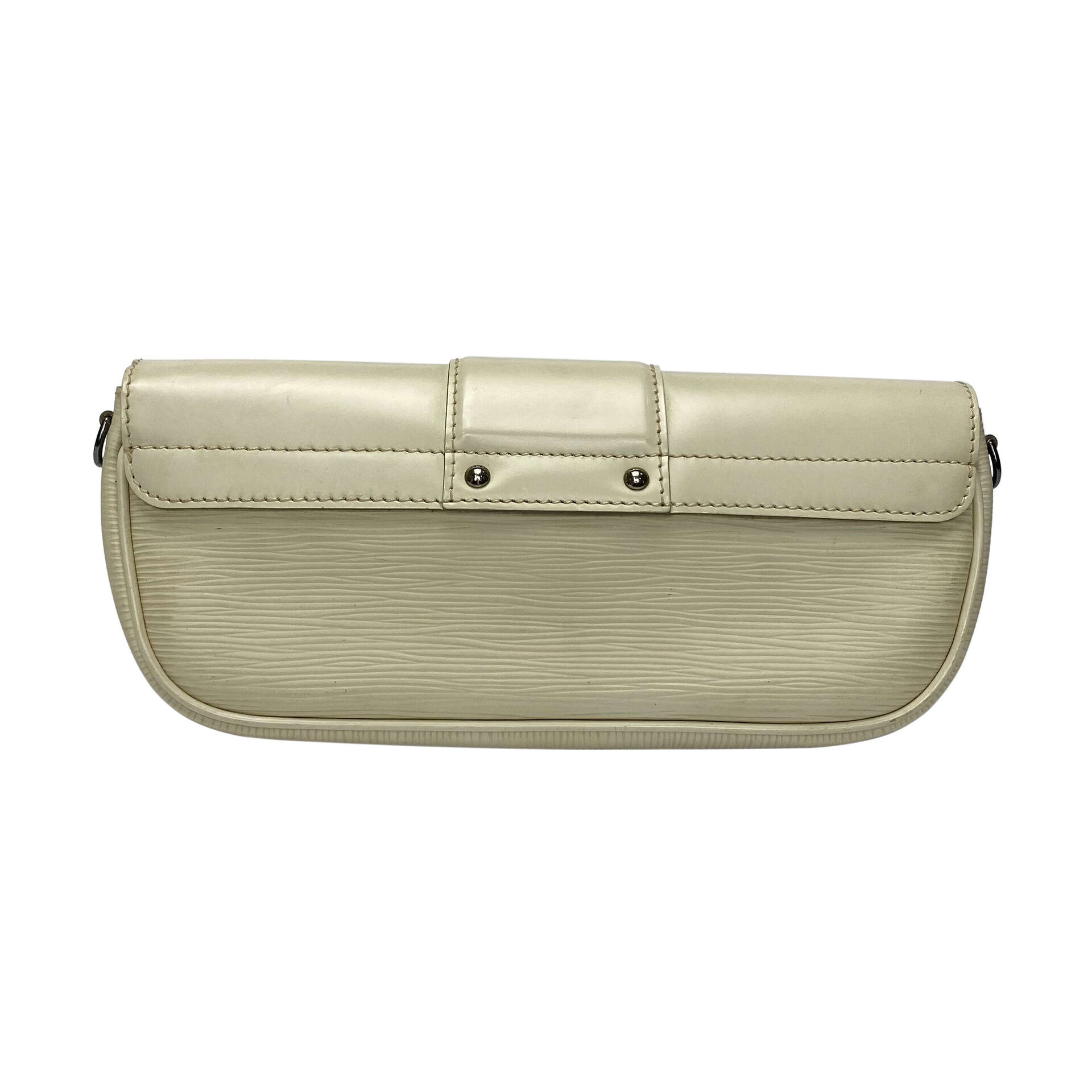 Bolsa Louis Vuitton Pochette Montaigne Epi Off White