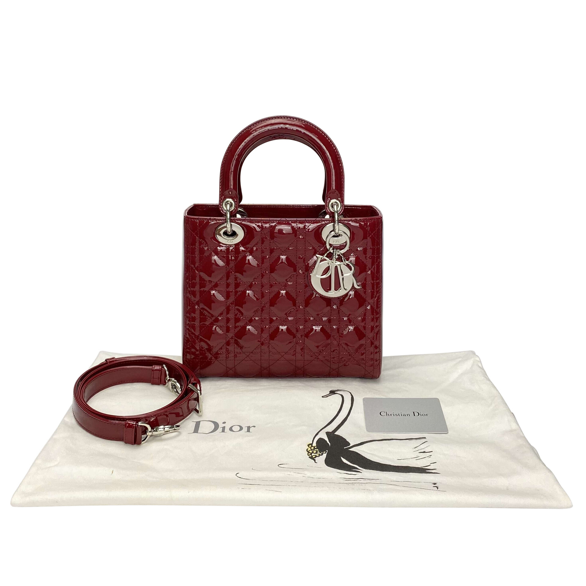 Bolsa Christian Dior Lady Dior Vermelha