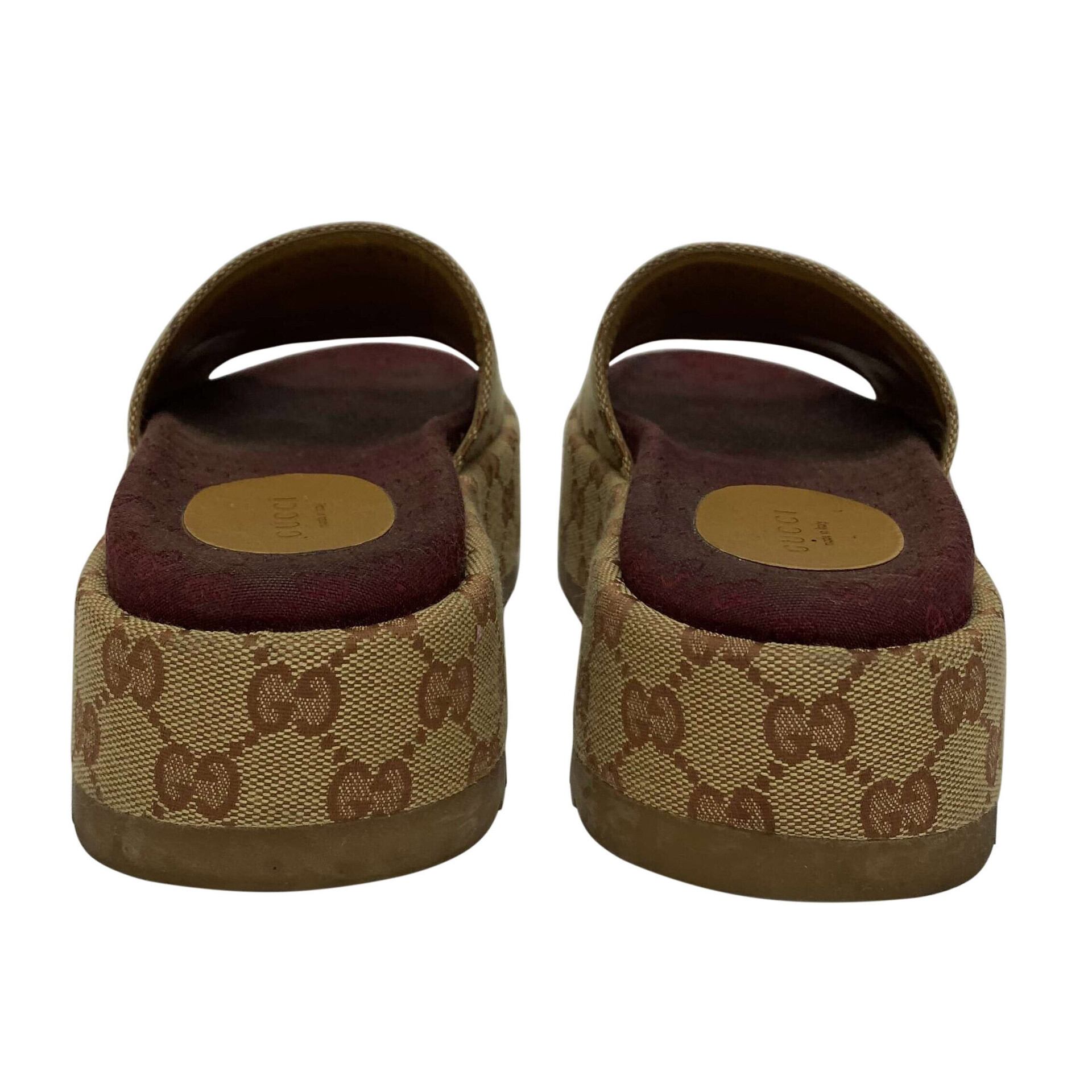 Slide Gucci Plataforma Monograma