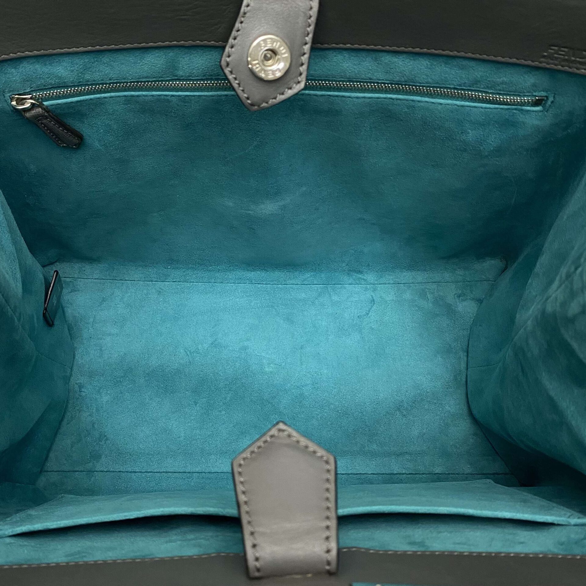 Bolsa Fendi 3Jours Couro Cinza