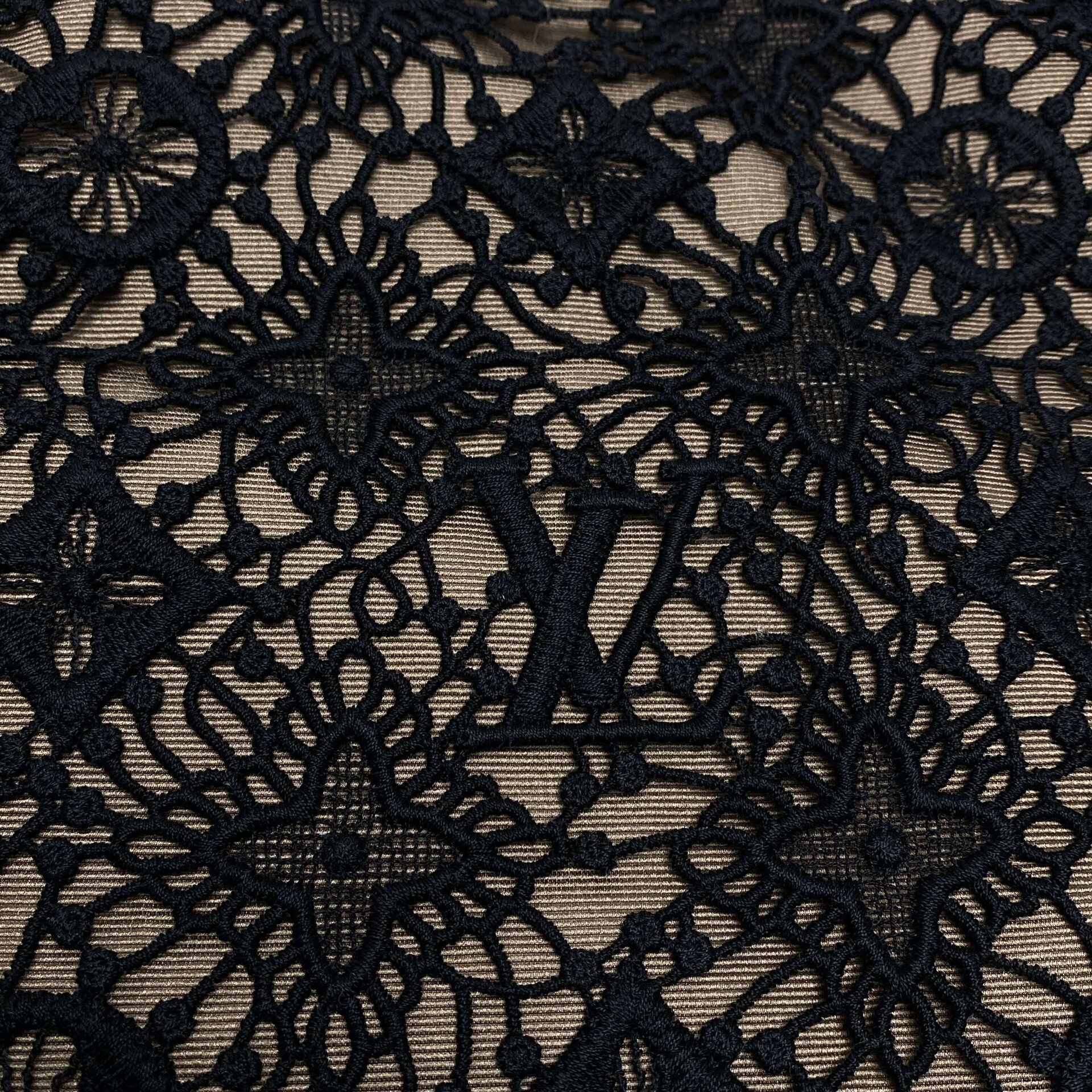 Vestido Louis Vuitton Renda Preta