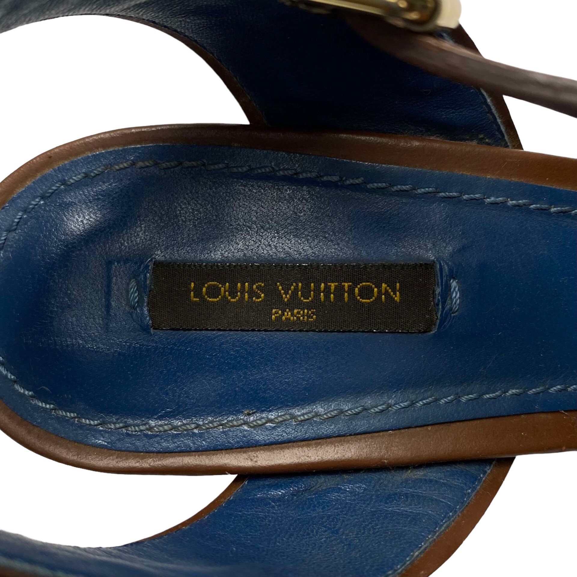 Sandália Louis Vuitton Anabela Denim
