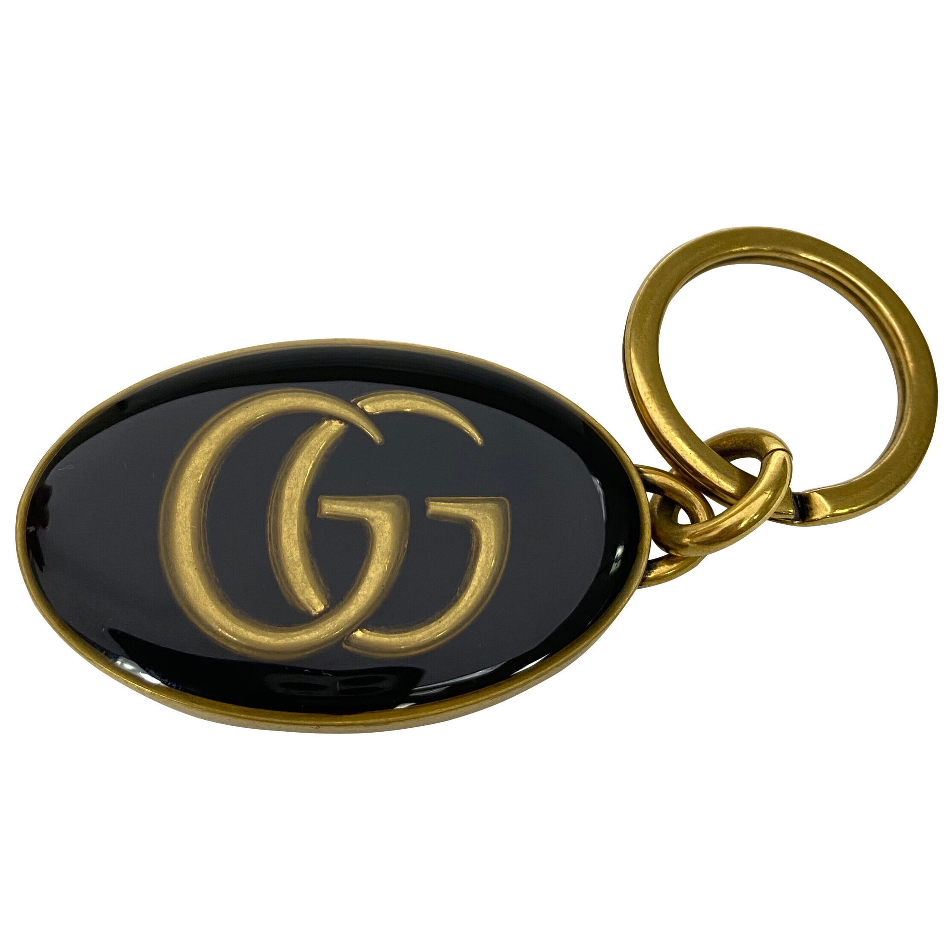 Chaveiro Gucci 'Duplo G' Preto
