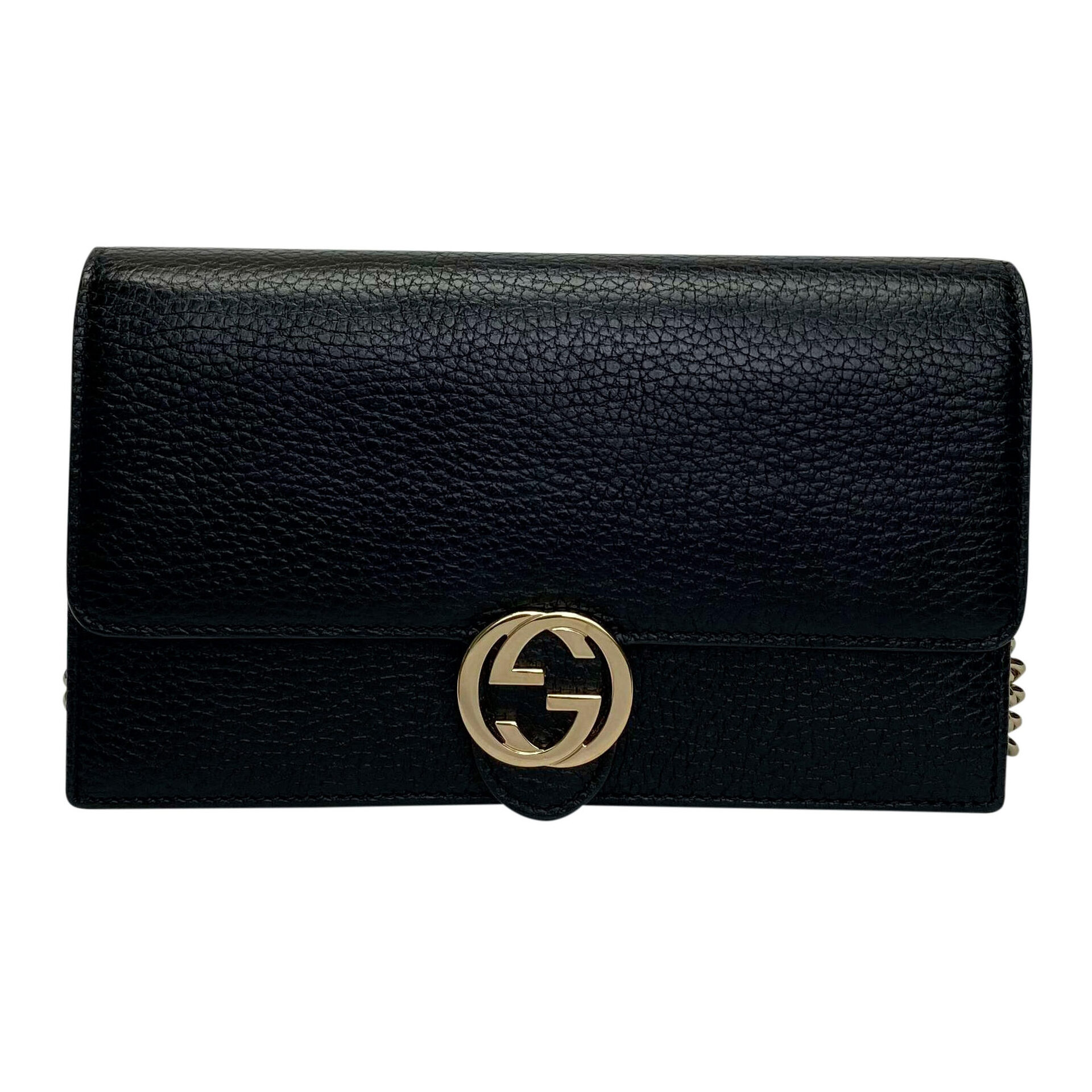 Bolsa Gucci Interlocking Couro Preto