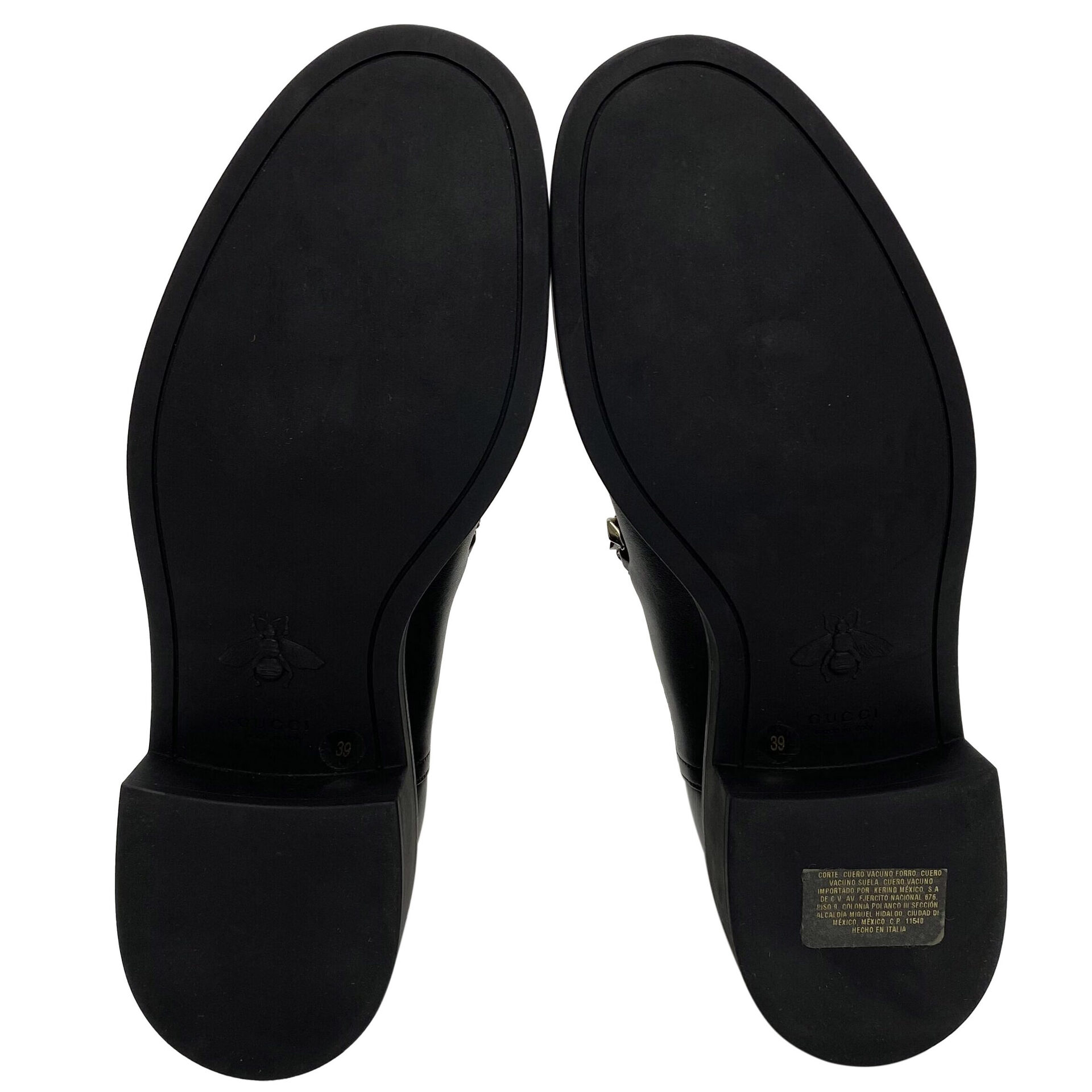 Bota Gucci Horsebit Preta