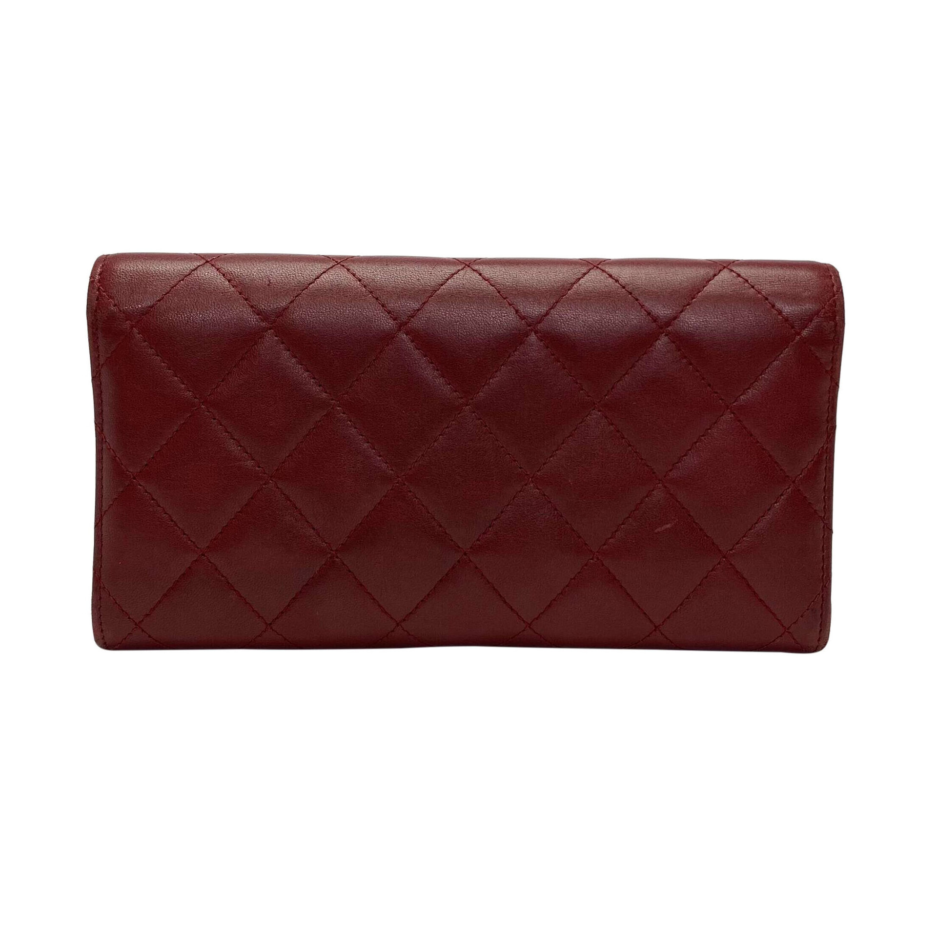 Carteira Chanel Lambskin Vermelha