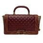 Bolsa Chanel Boy Lambskin Vinho