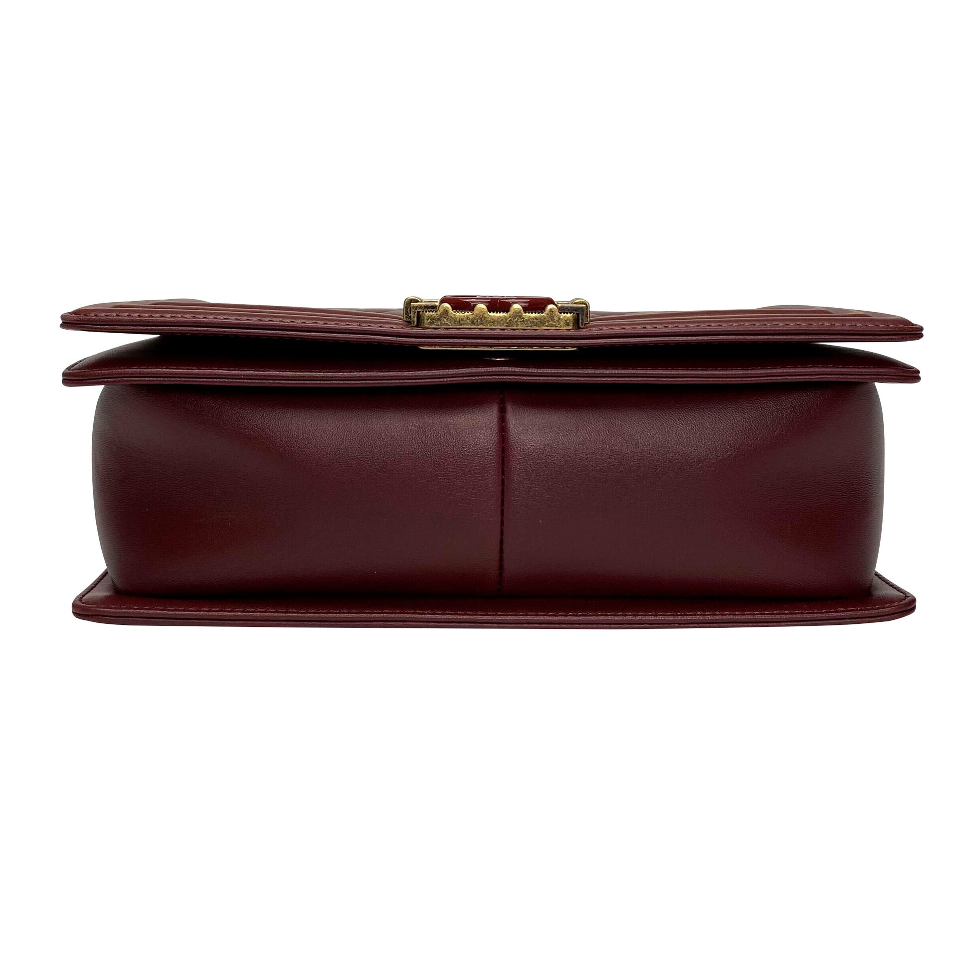 Bolsa Chanel Boy Lambskin Vinho